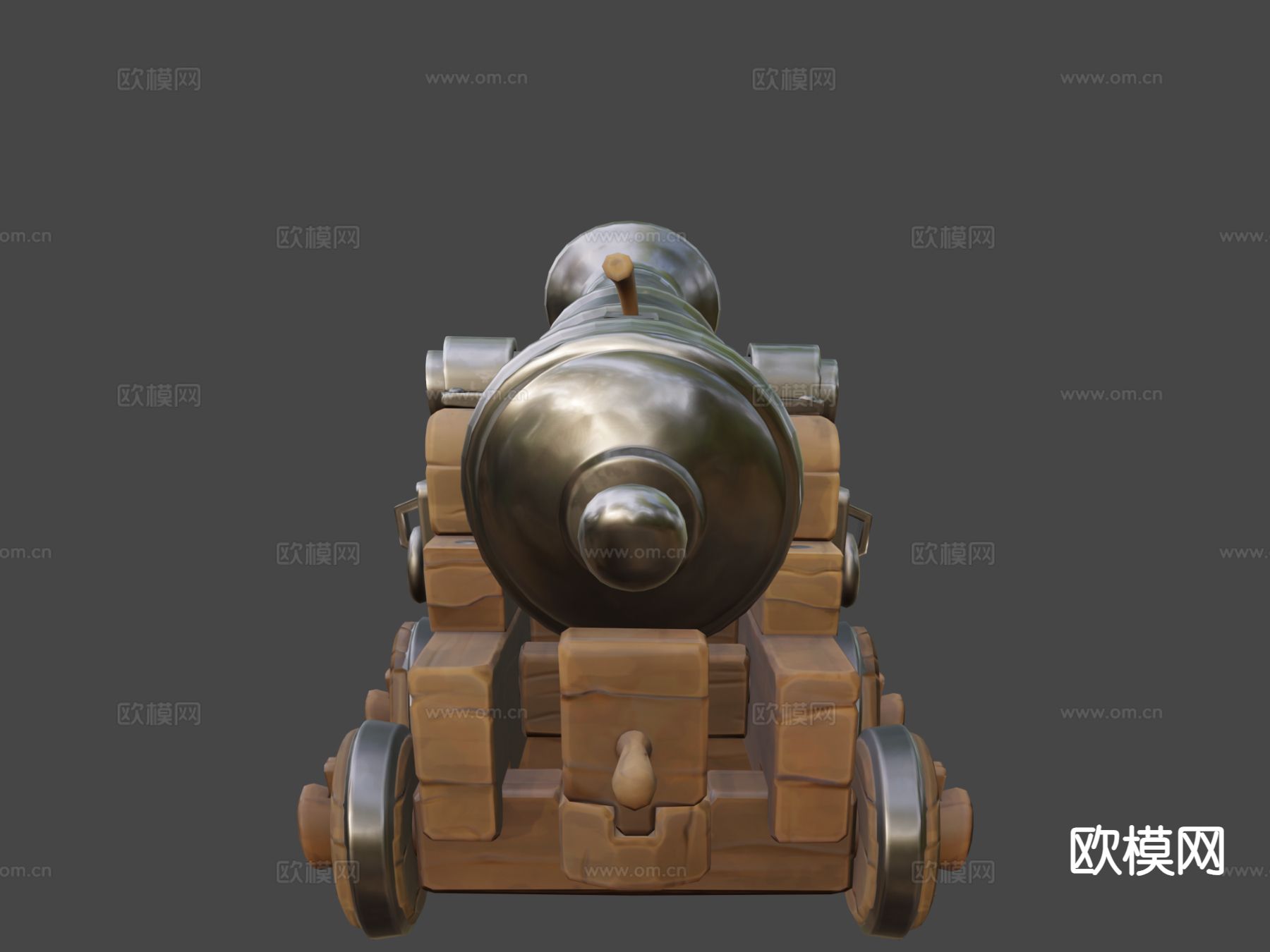 卡通海盗加农炮su模型下载（渲染图5）