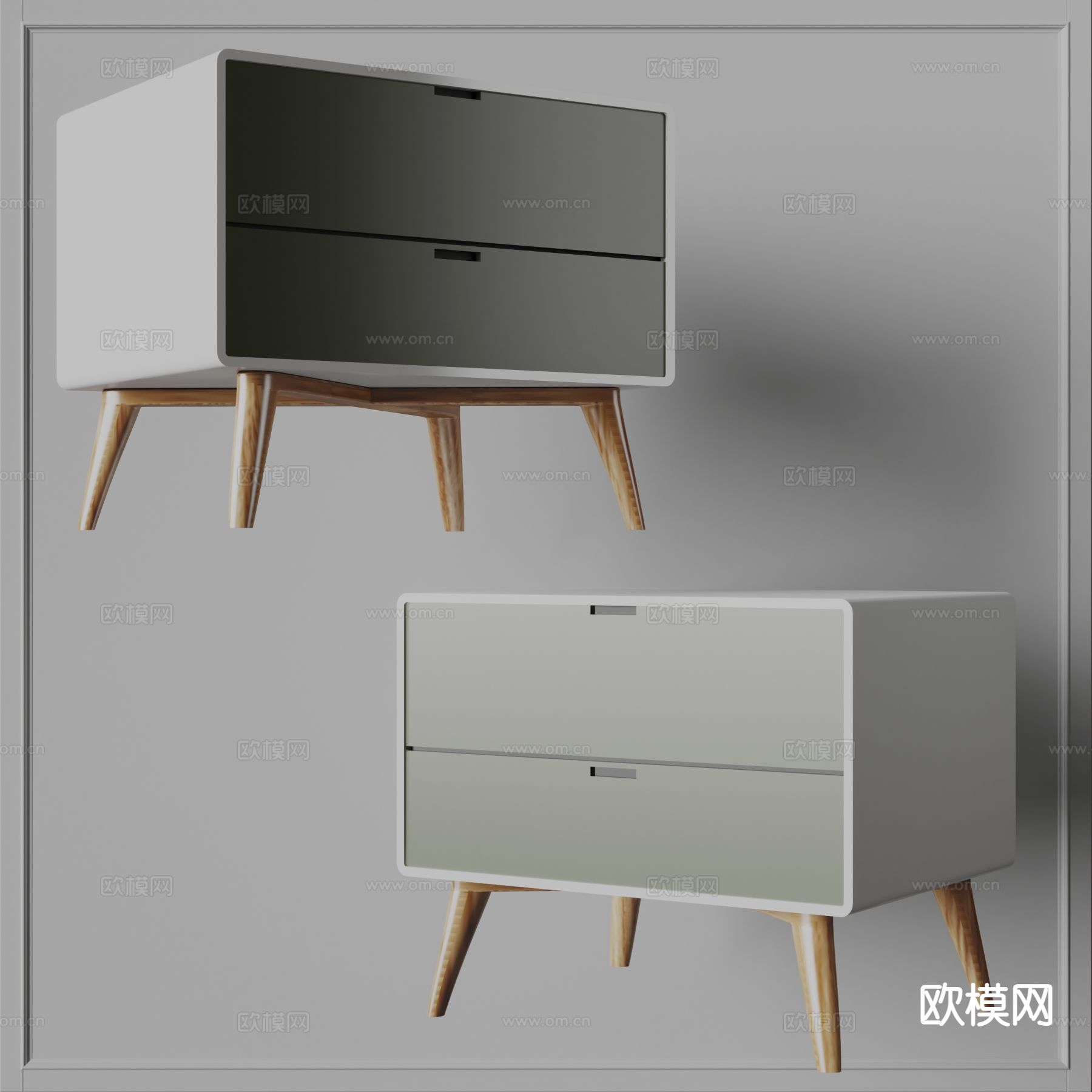 NORHOR现代床头柜3d模型下载