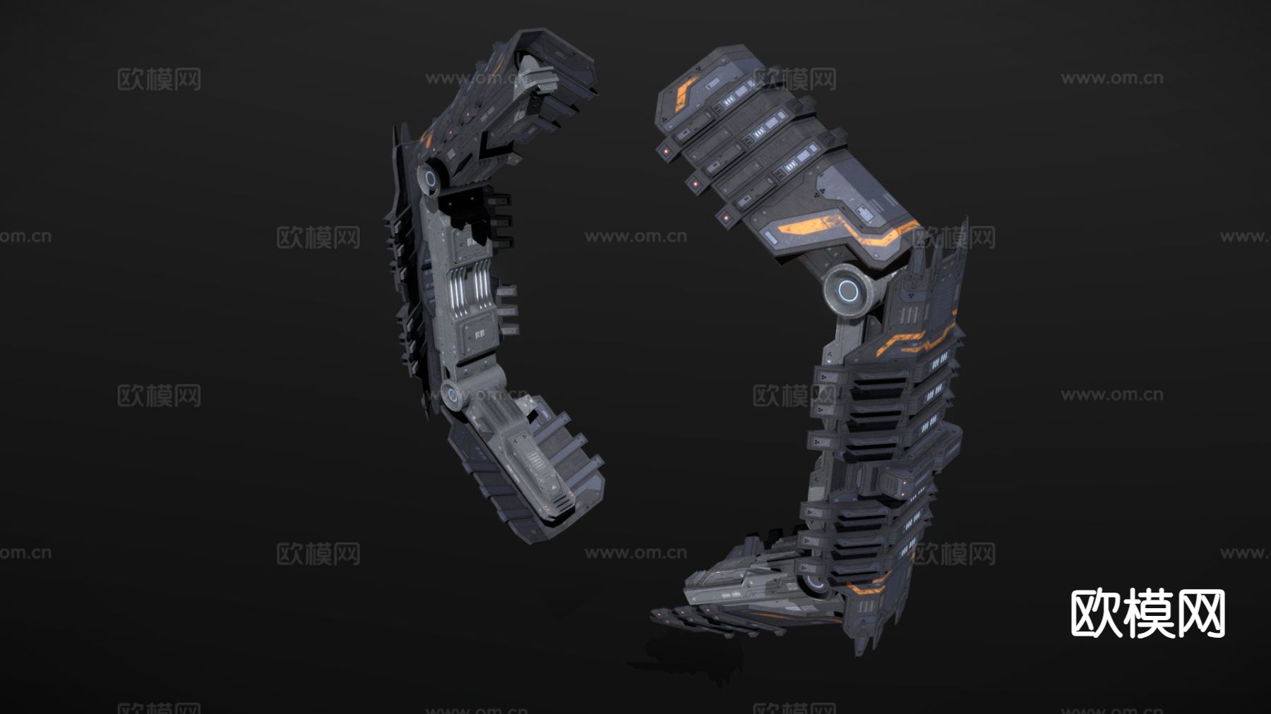 科幻跳跃门su模型下载（渲染图2）