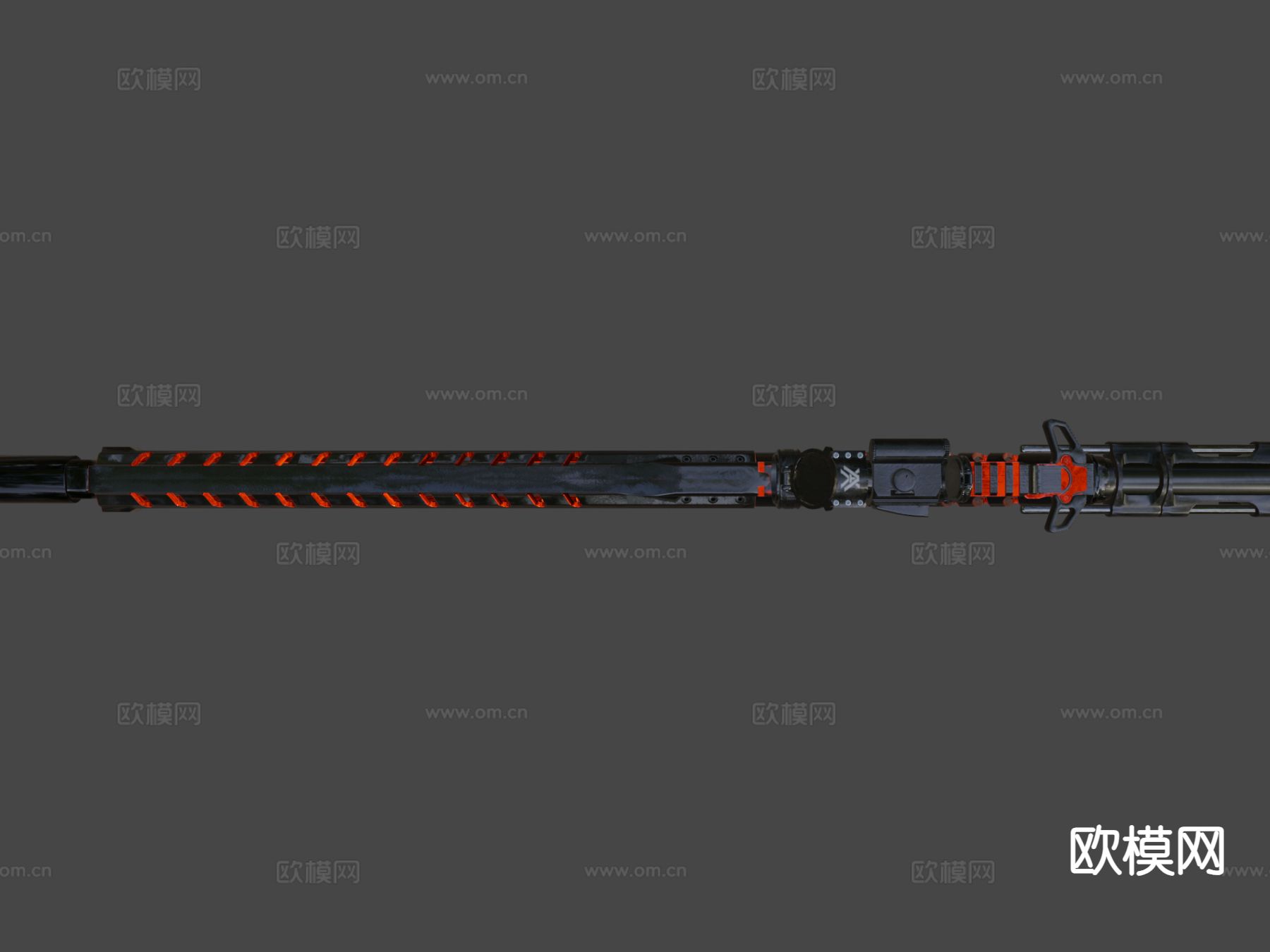 骨架化步枪su模型下载（渲染图7）