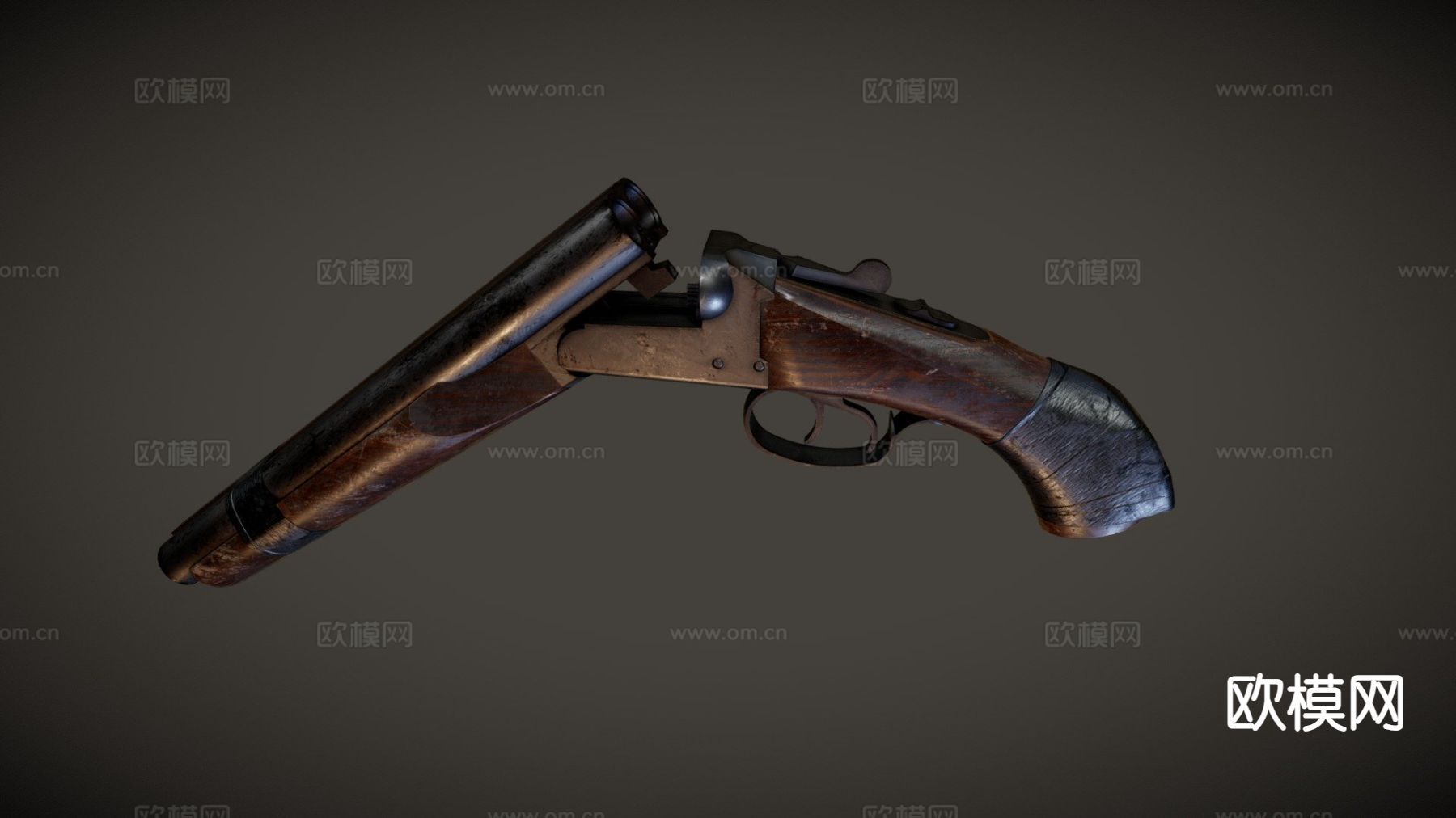 短管猎枪 枪支 枪械su模型下载（渲染图2）