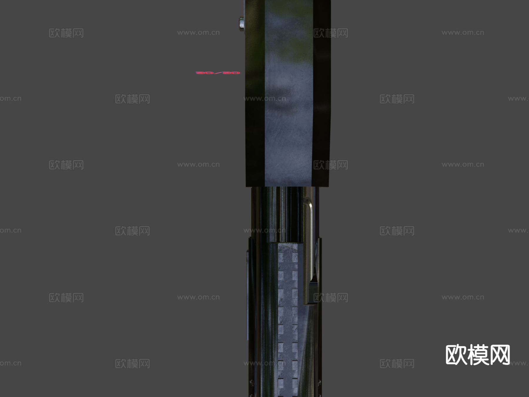 科幻手枪 枪支 枪械su模型下载（渲染图4）