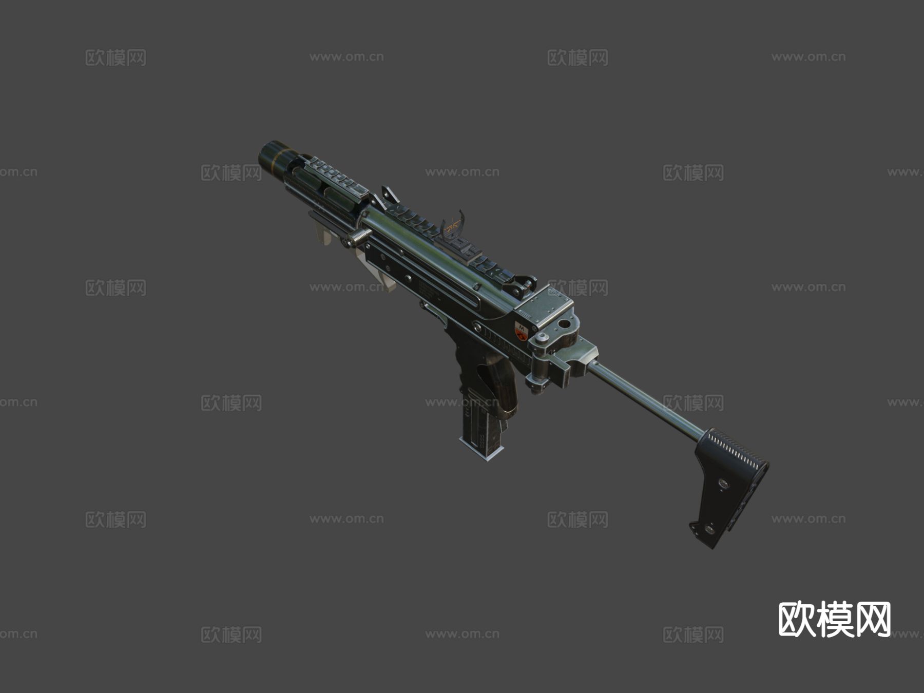 MP930变体冲锋枪su模型下载（渲染图5）