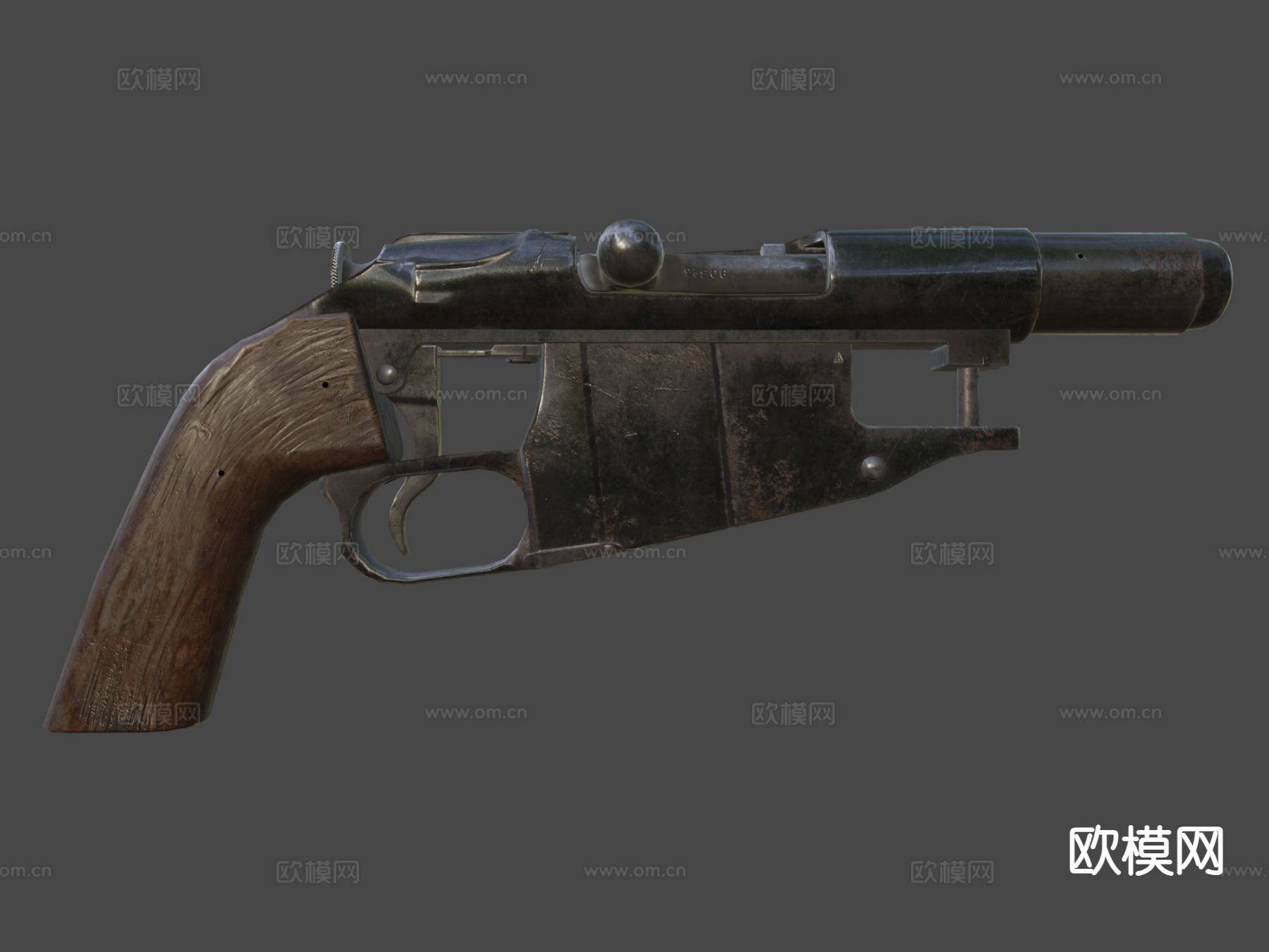 莫辛纳甘手枪su模型下载（渲染图6）