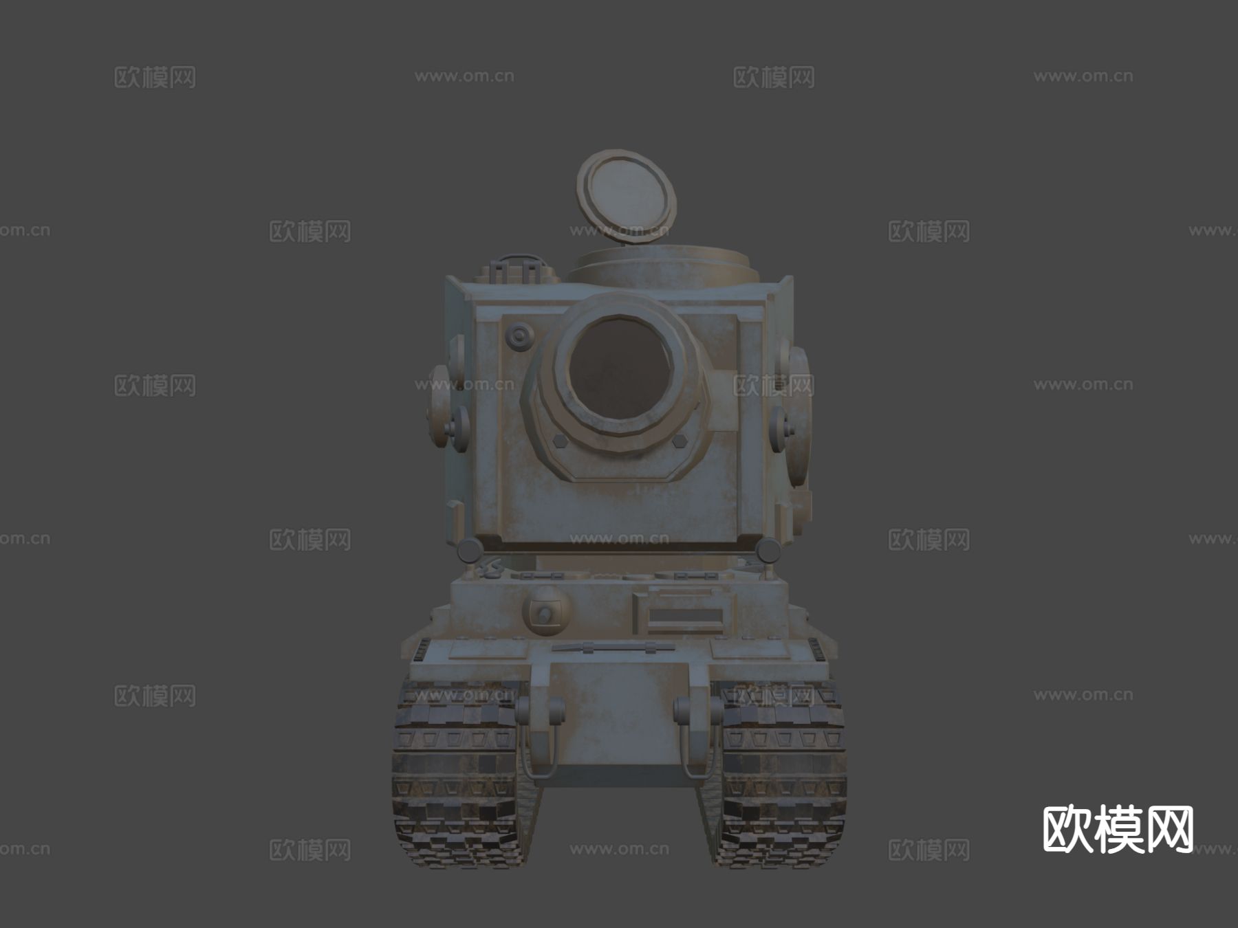 卡通德国虎坦克su模型下载（渲染图6）