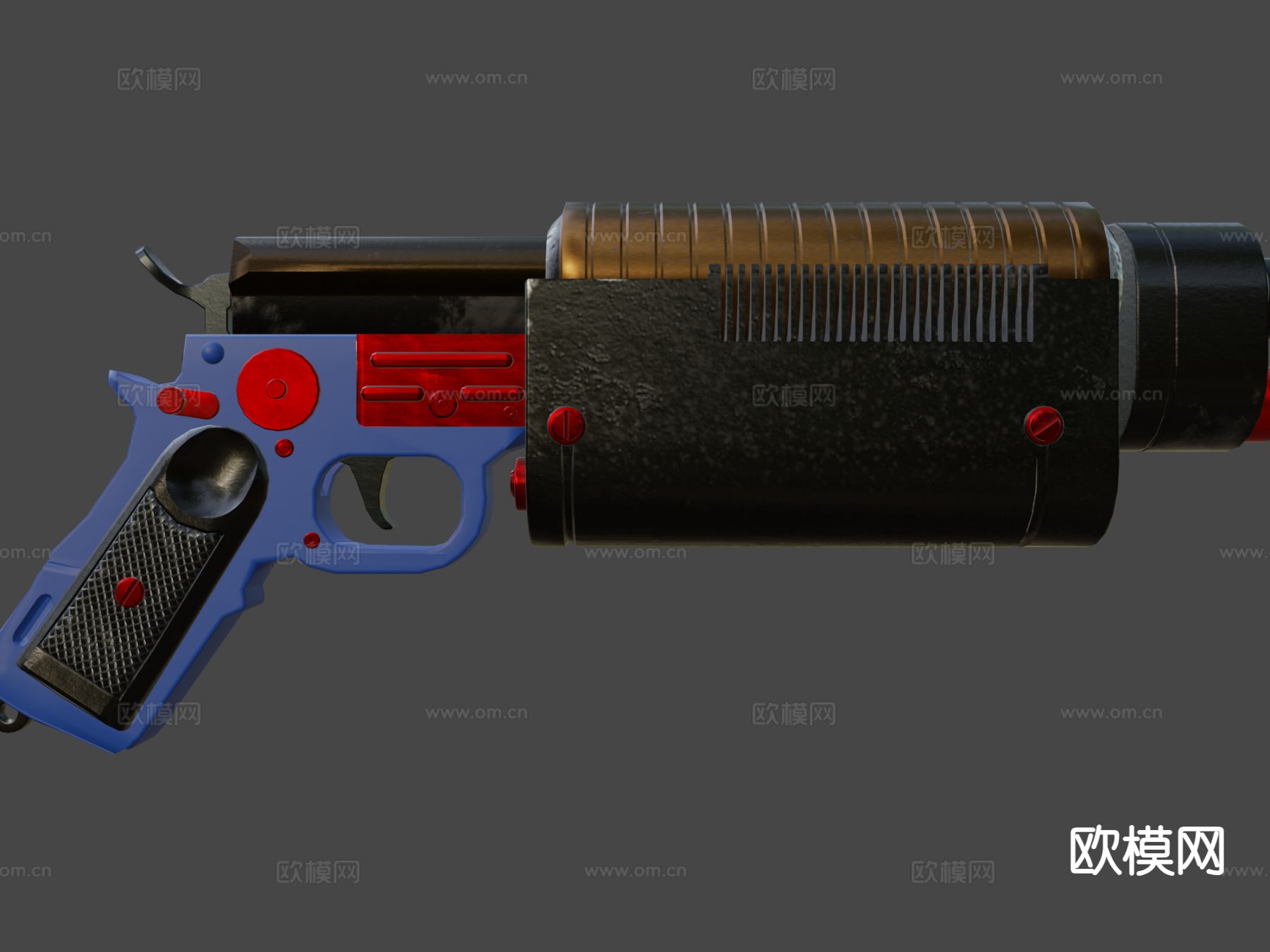 手枪 枪支 枪械su模型下载（渲染图7）