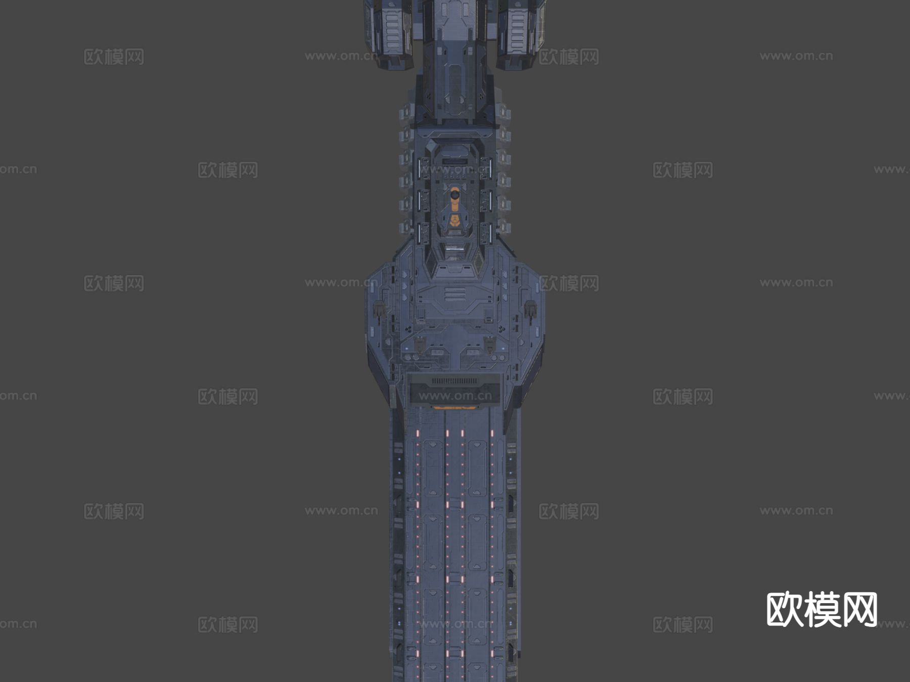 科幻轻型航母勇者su模型下载（渲染图7）