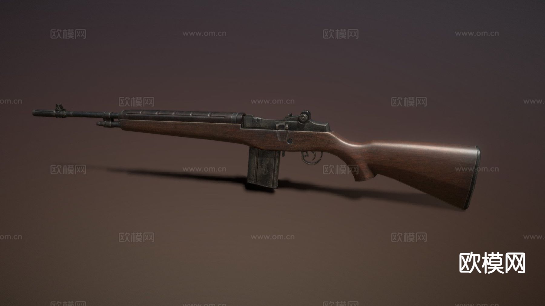 M-14步枪su模型下载（渲染图2）