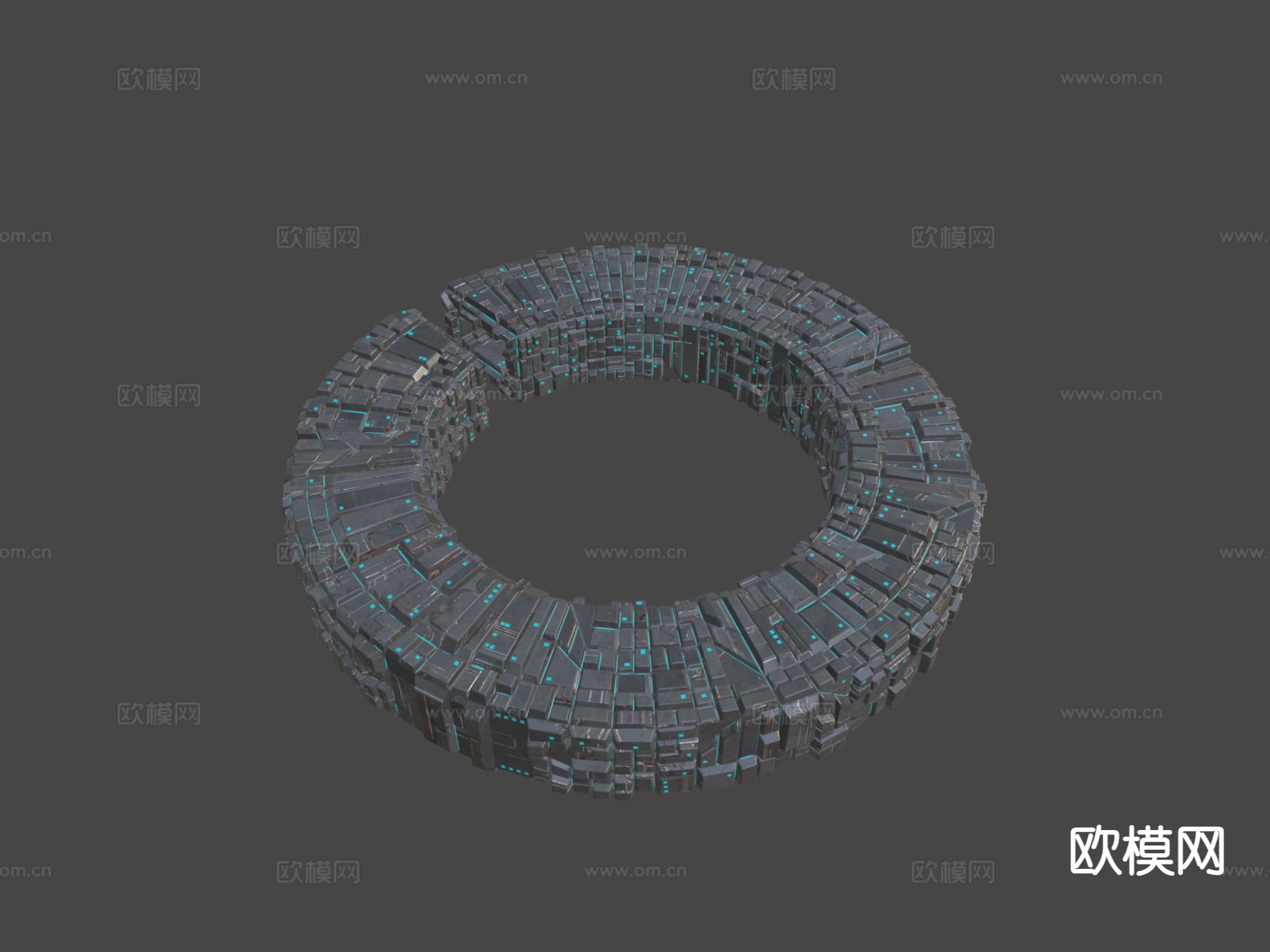 工业设备 太空站su模型下载（渲染图7）