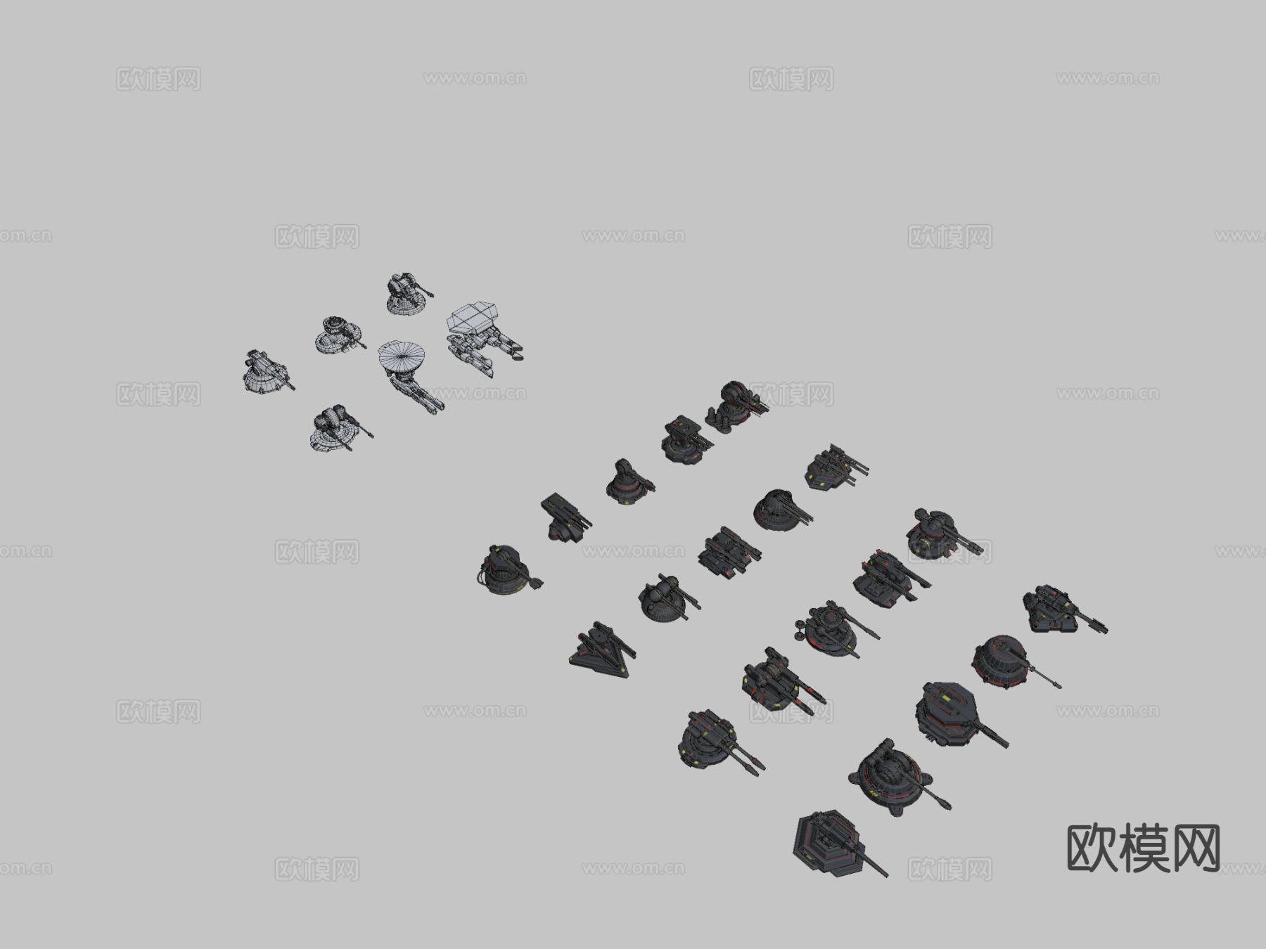 炮塔包su模型下载（渲染图4）