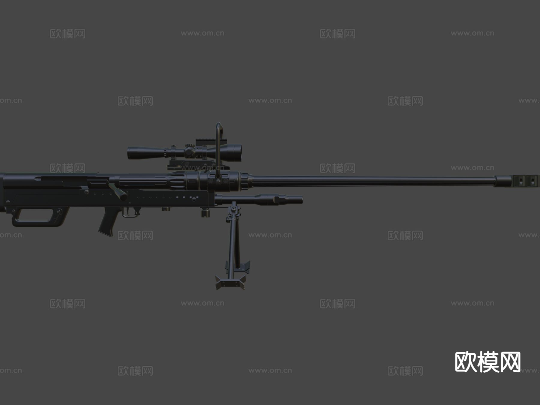 重机枪 枪支 枪械su模型下载（渲染图7）