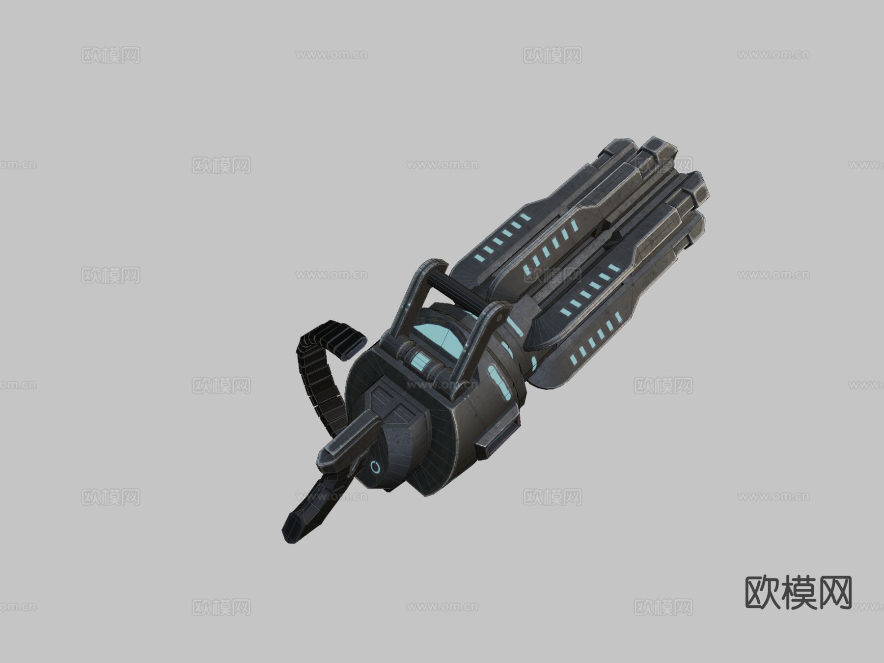 迷你炮 武器su模型下载（渲染图5）