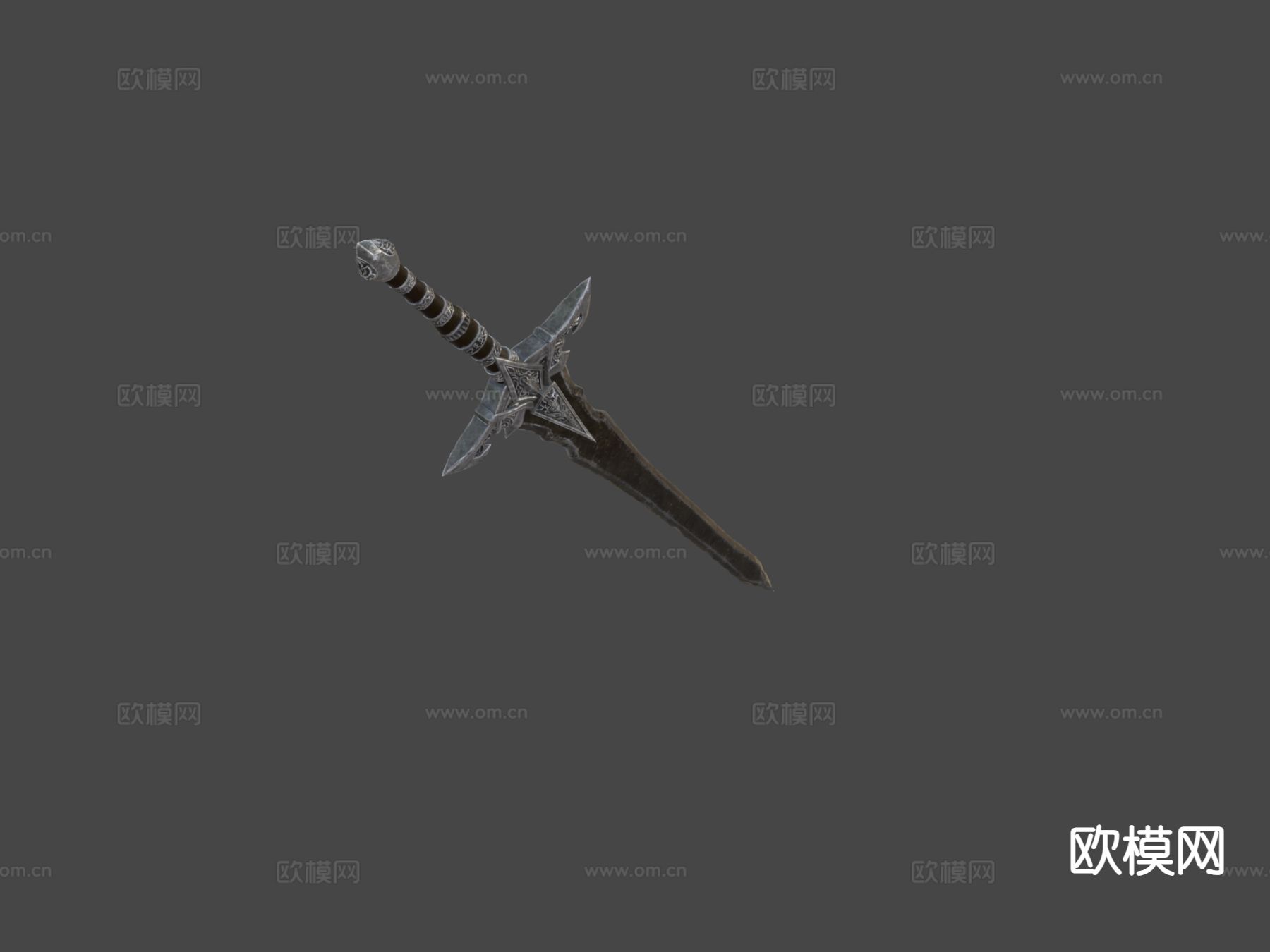 中世纪黑暗幻想武器su模型下载（渲染图7）