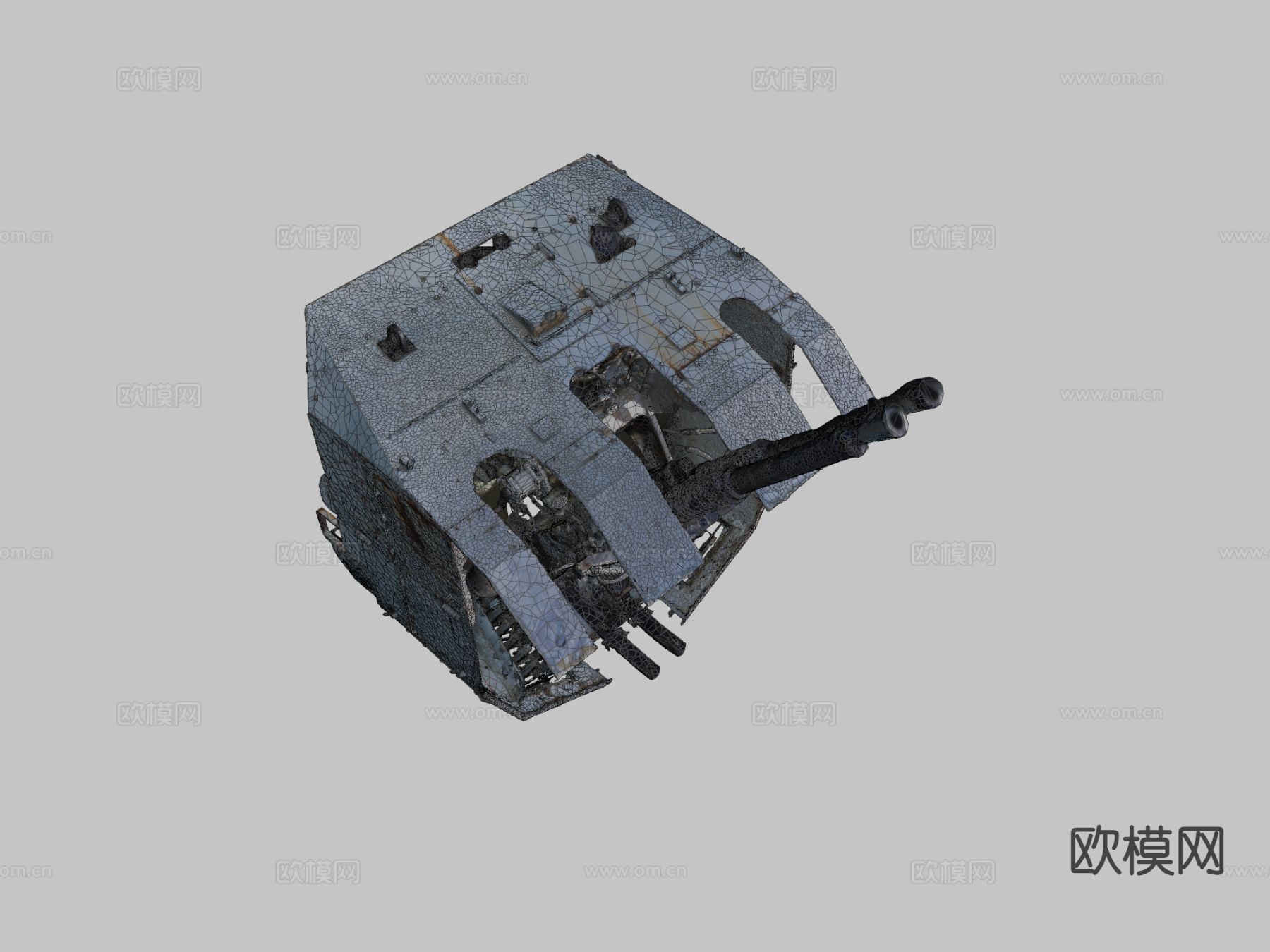 炮塔机 武器su模型下载（渲染图1）