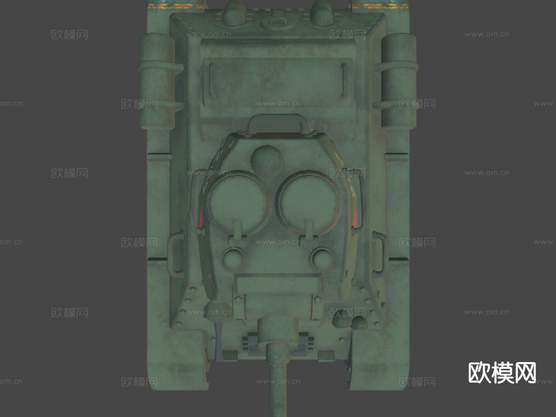 卡通风格坦克su模型下载（渲染图5）