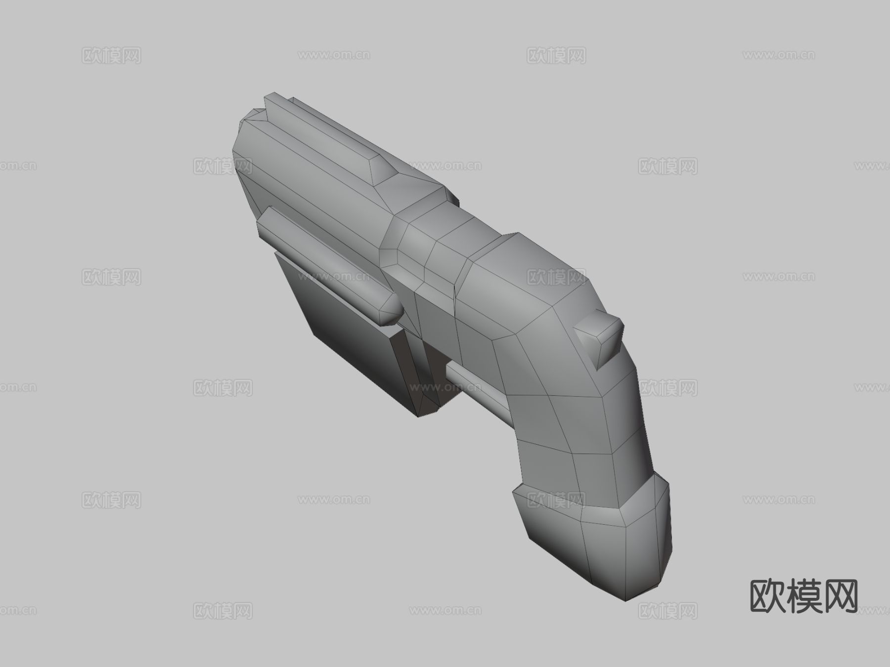 科幻简易手枪su模型下载（渲染图3）