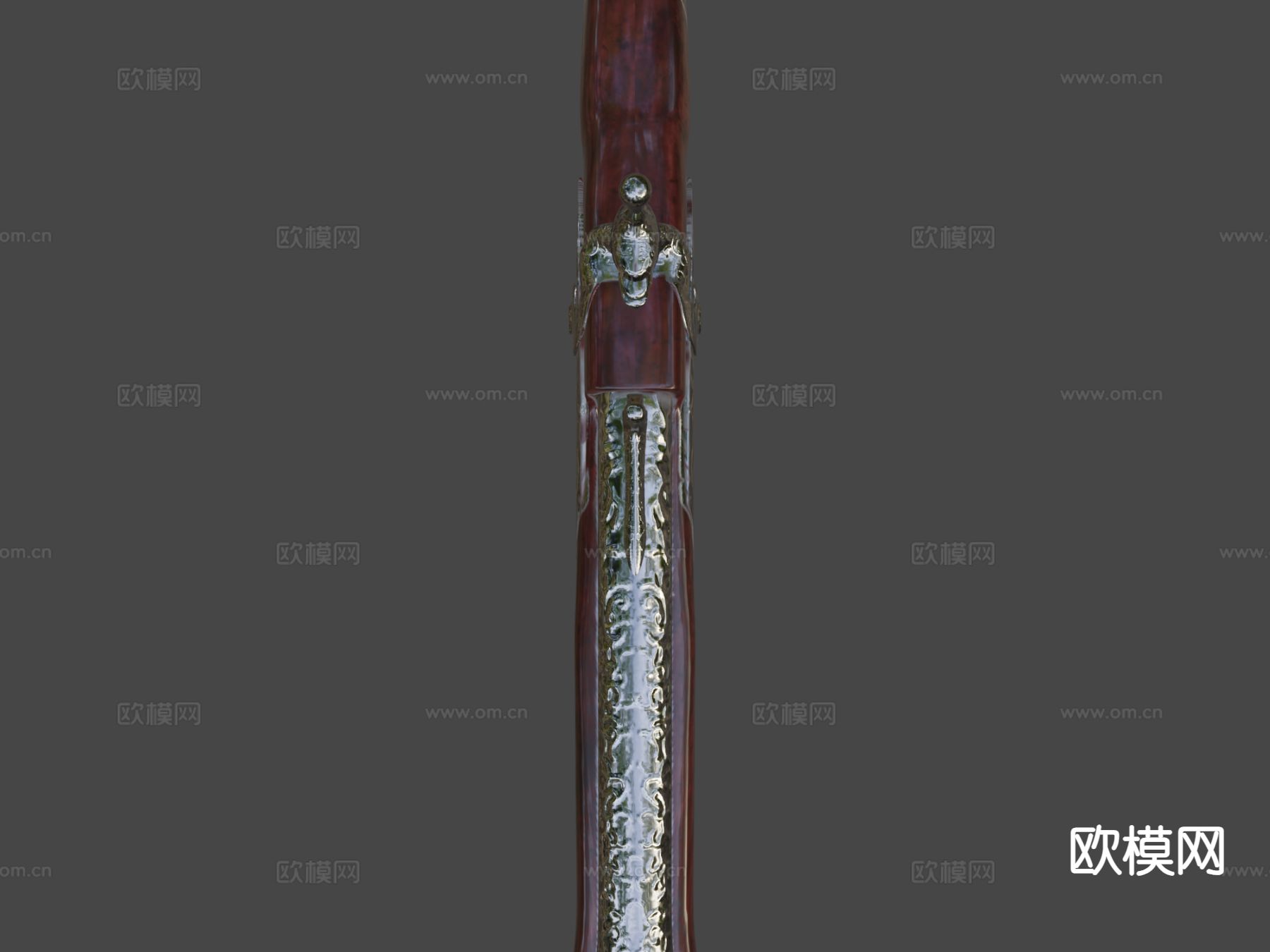 燧发枪 枪支 枪械su模型下载（渲染图7）