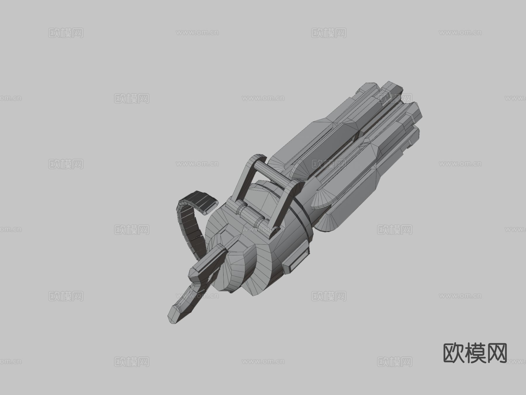 迷你炮 武器su模型下载（渲染图3）