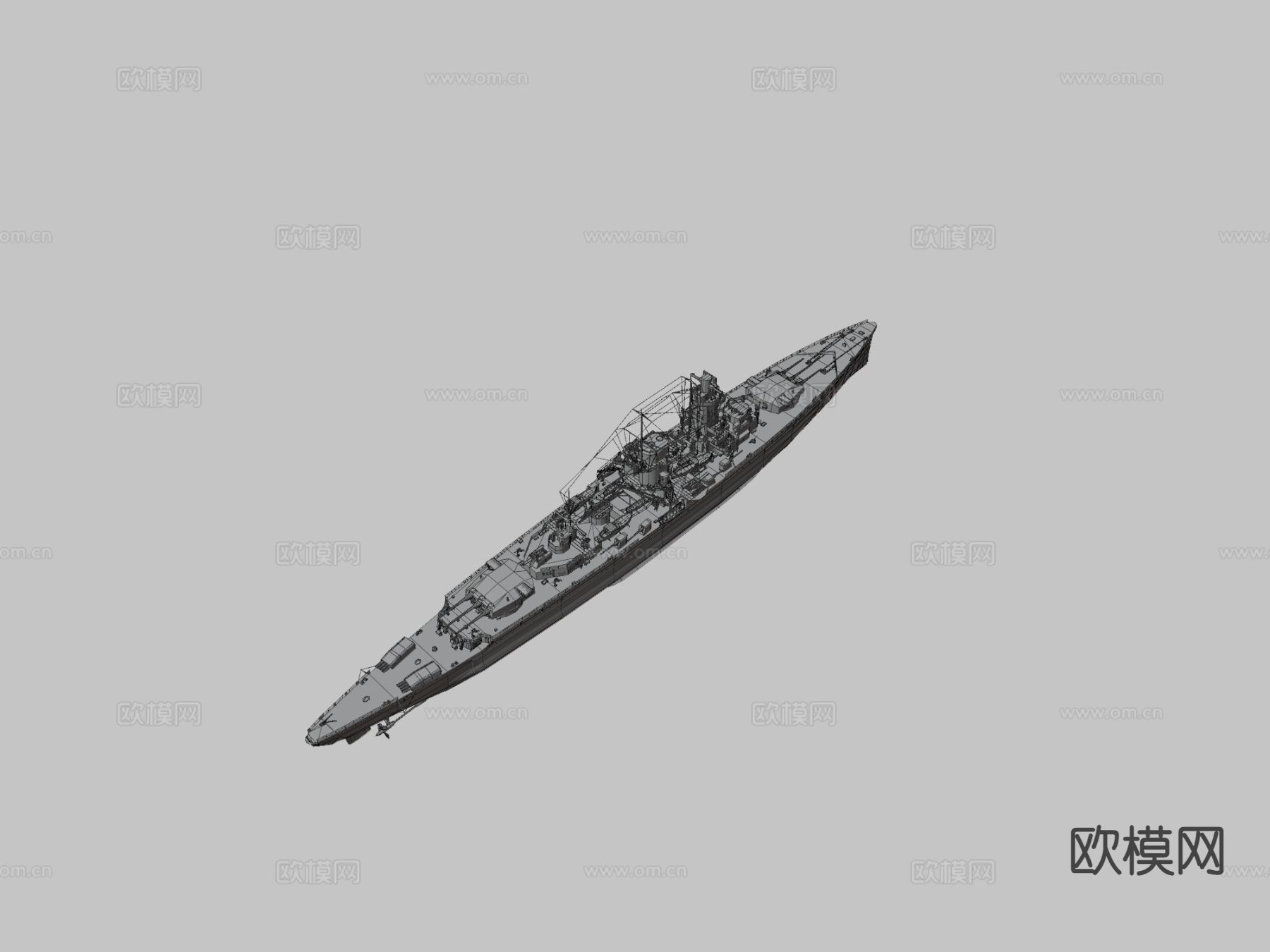 船巡逻舰su模型下载（渲染图1）