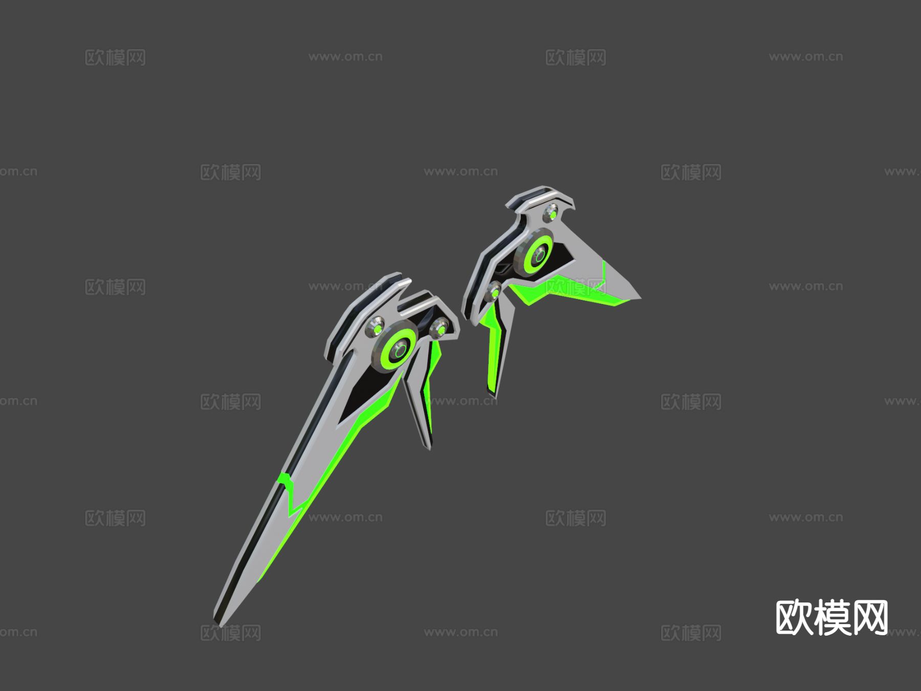 机械翼su模型下载（渲染图4）