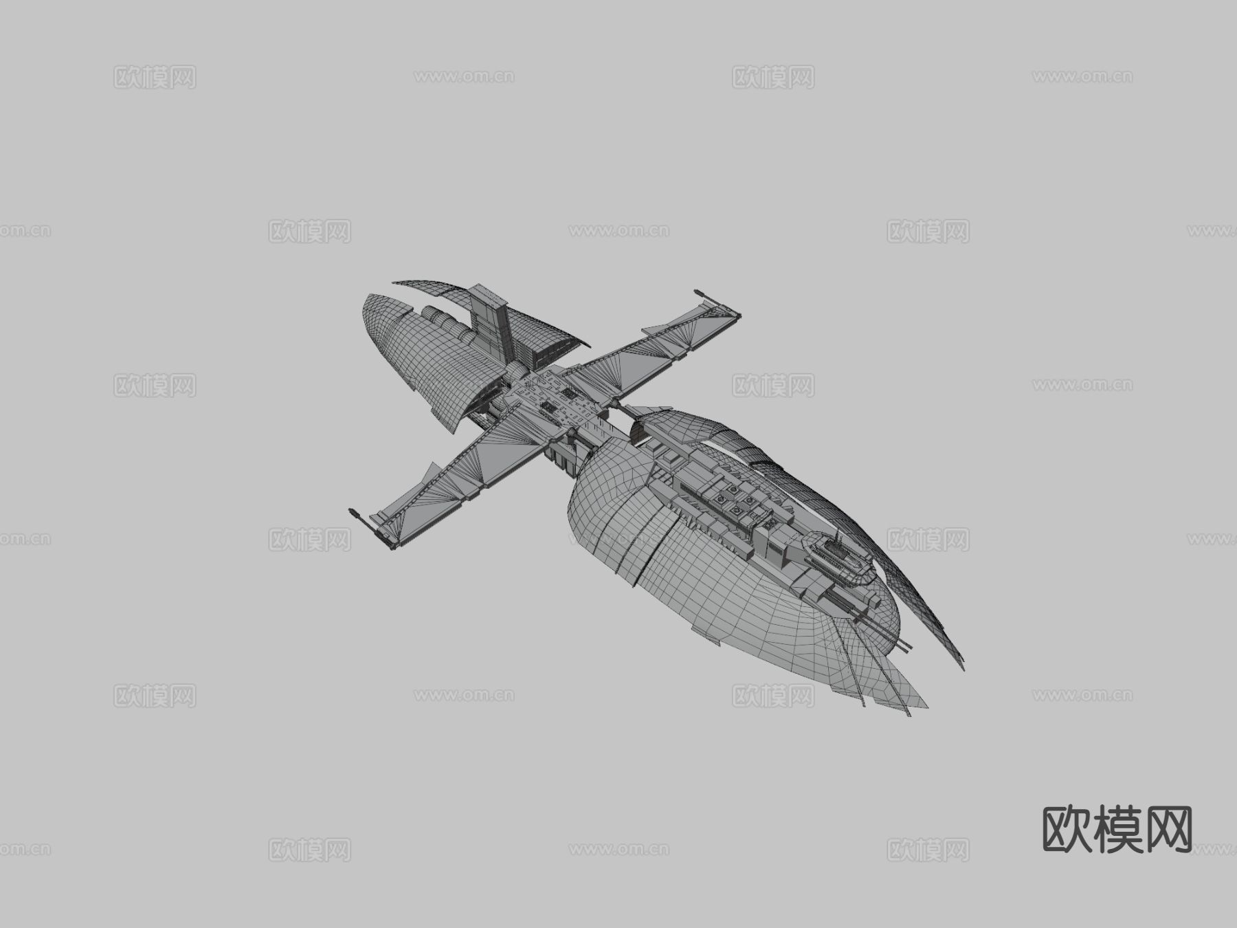 慷慨级星际护卫舰su模型下载（渲染图3）