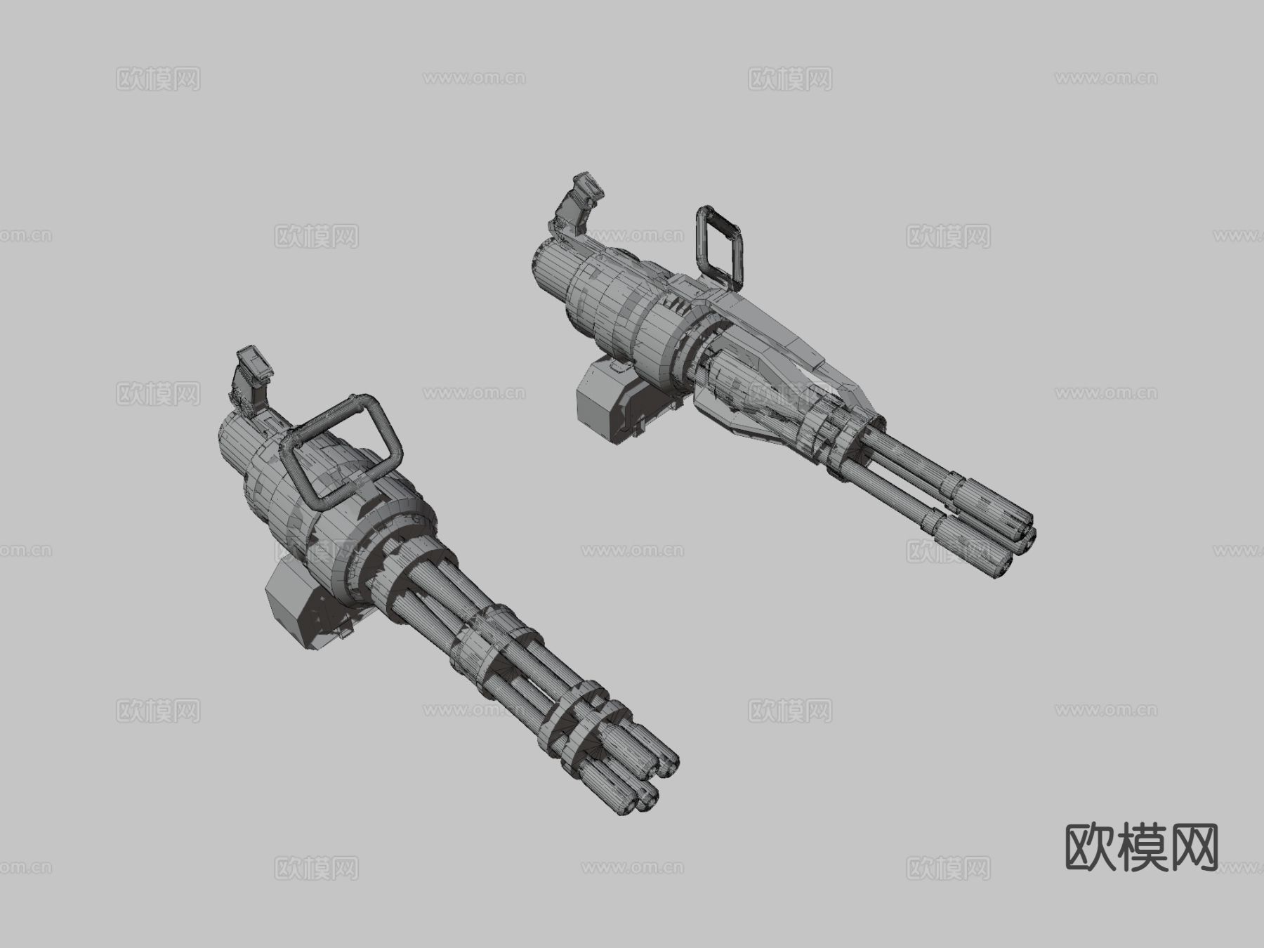 MLK76 科幻迷你炮 武器su模型下载（渲染图3）
