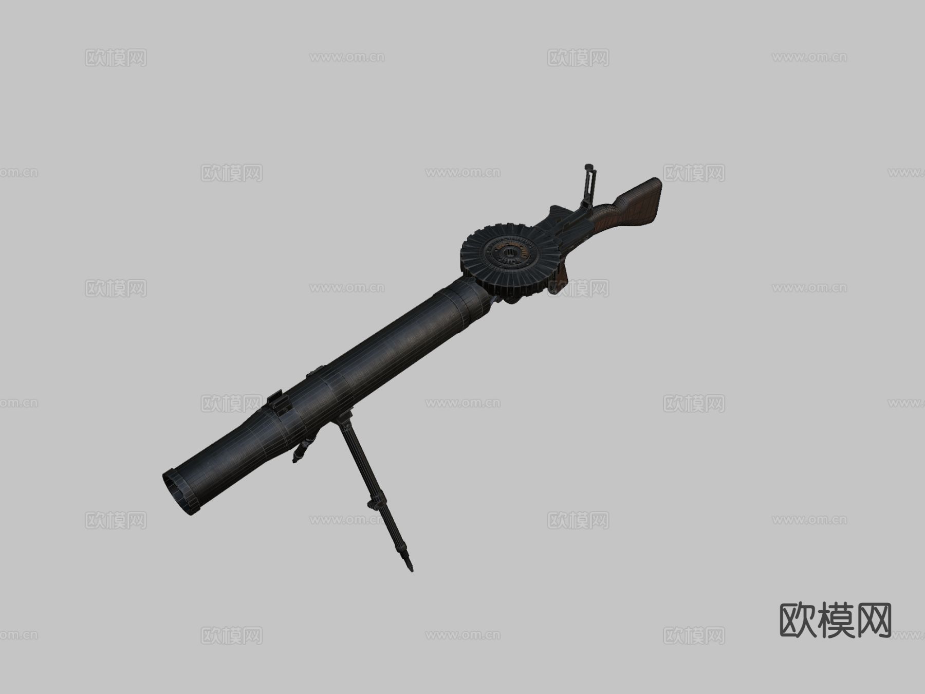 路易斯枪 枪支 枪械su模型下载（渲染图1）