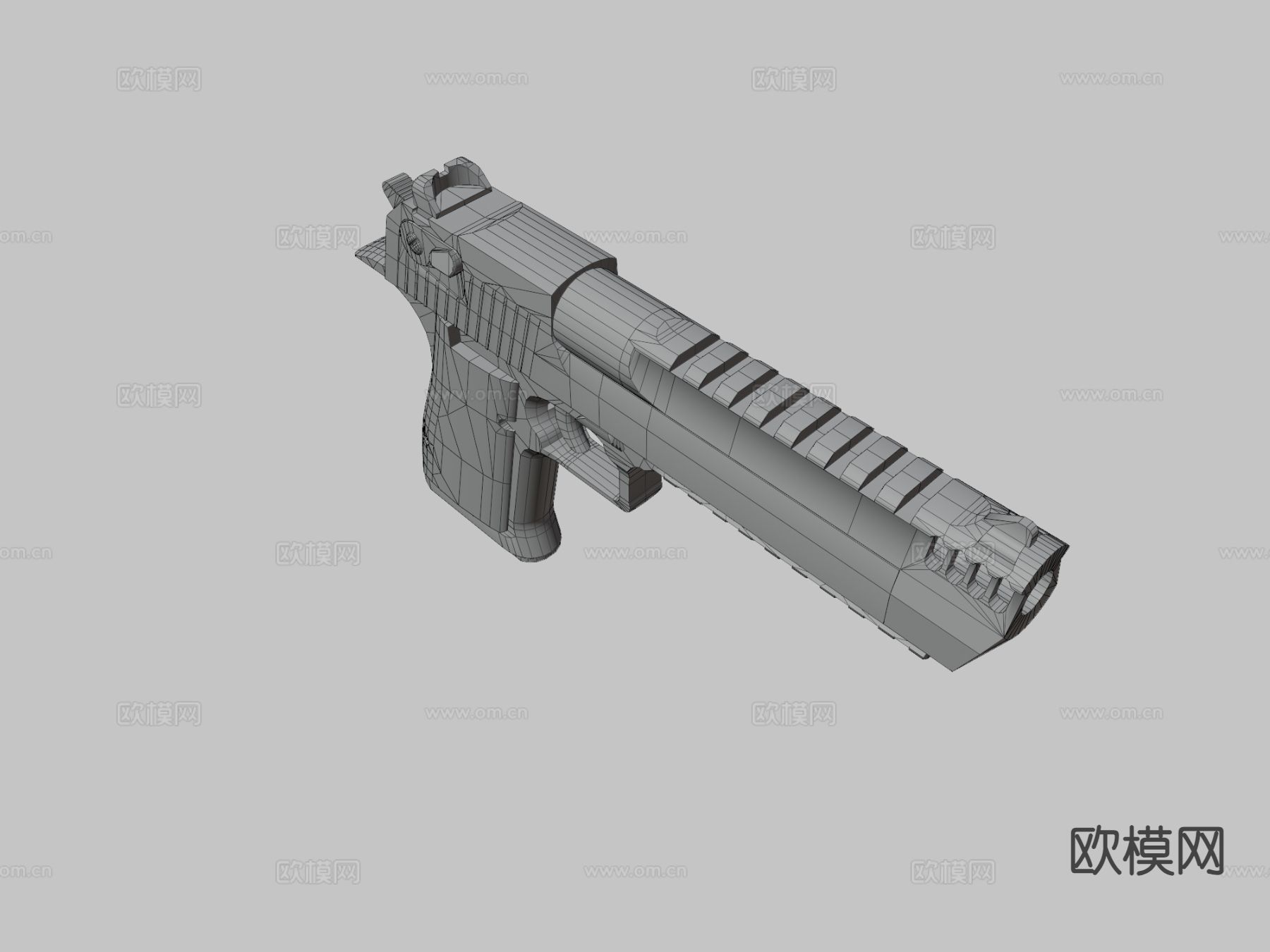 沙漠之鹰手枪 枪支 枪械su模型下载（渲染图3）