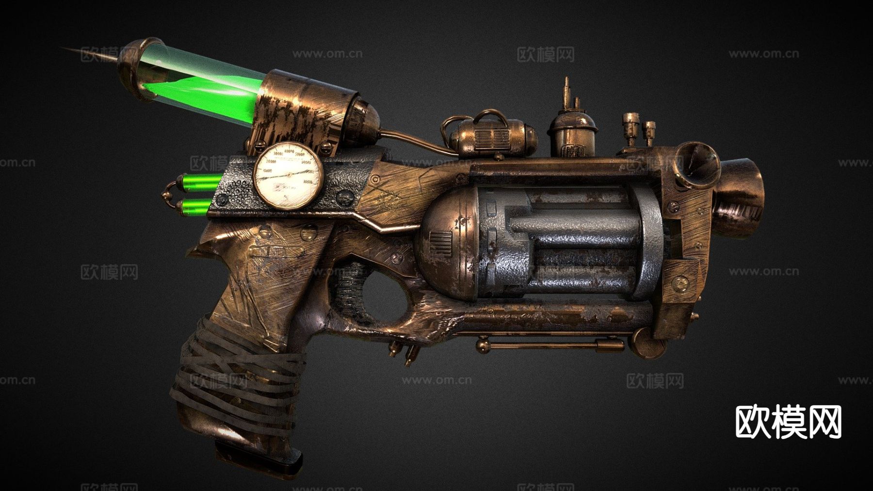 蒸汽朋克枪su模型下载（渲染图2）