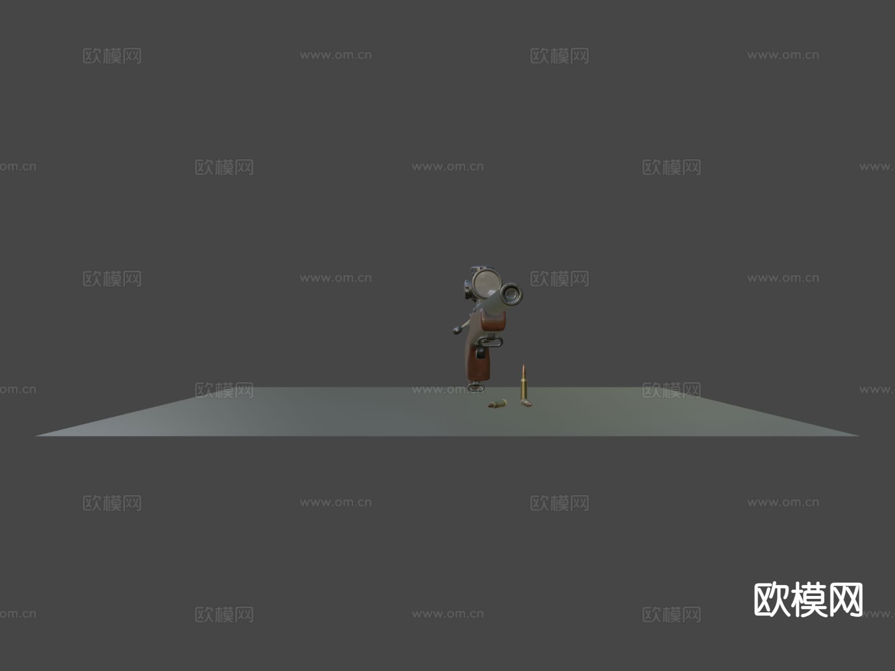 M40A1 狙击步枪 枪支 枪械su模型下载（渲染图5）