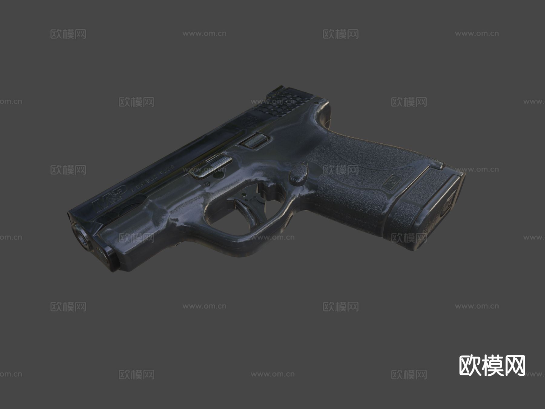 手枪 枪支 枪械su模型下载（渲染图4）