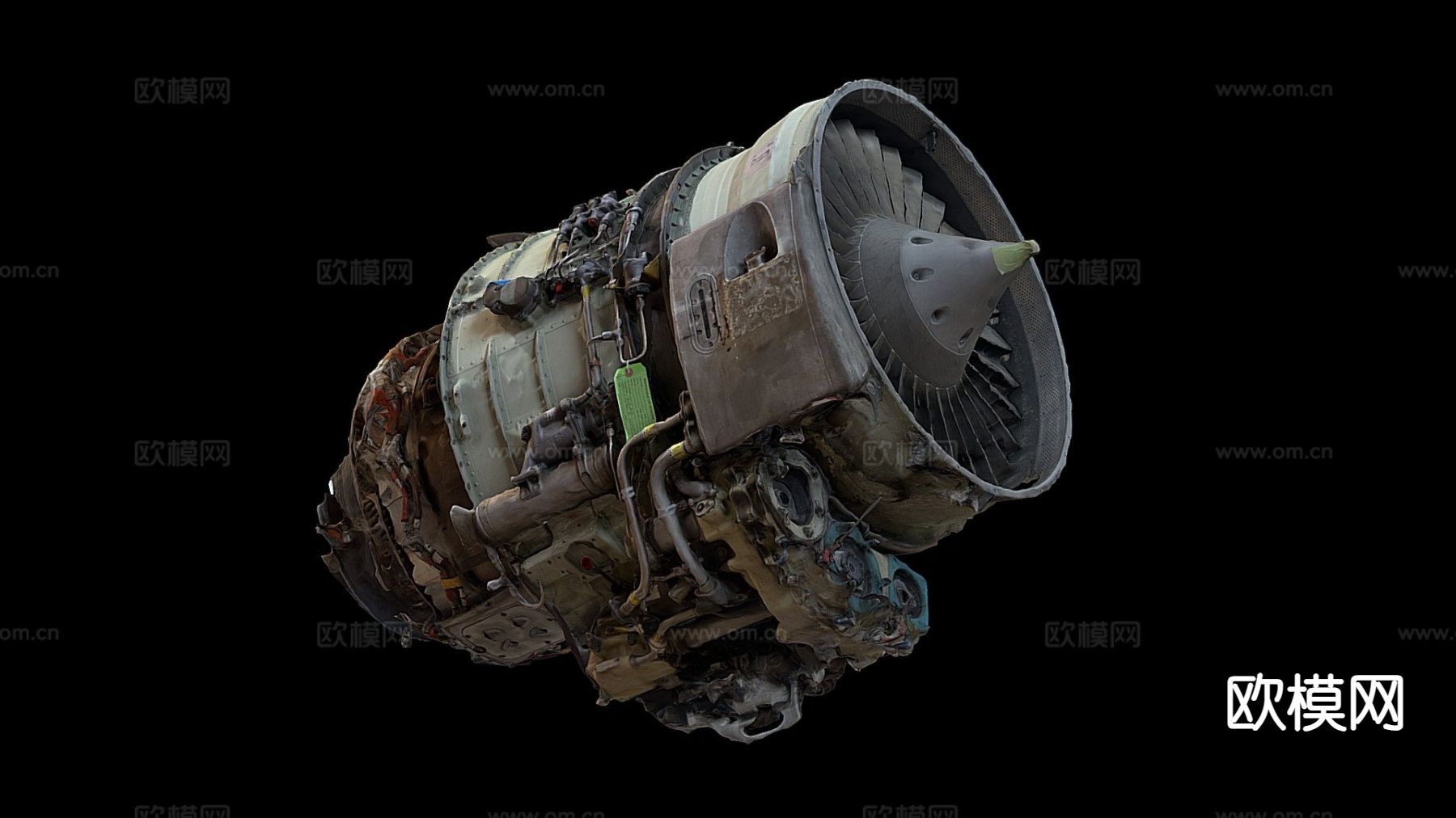 喷气式涡轮发动机su模型下载（渲染图2）