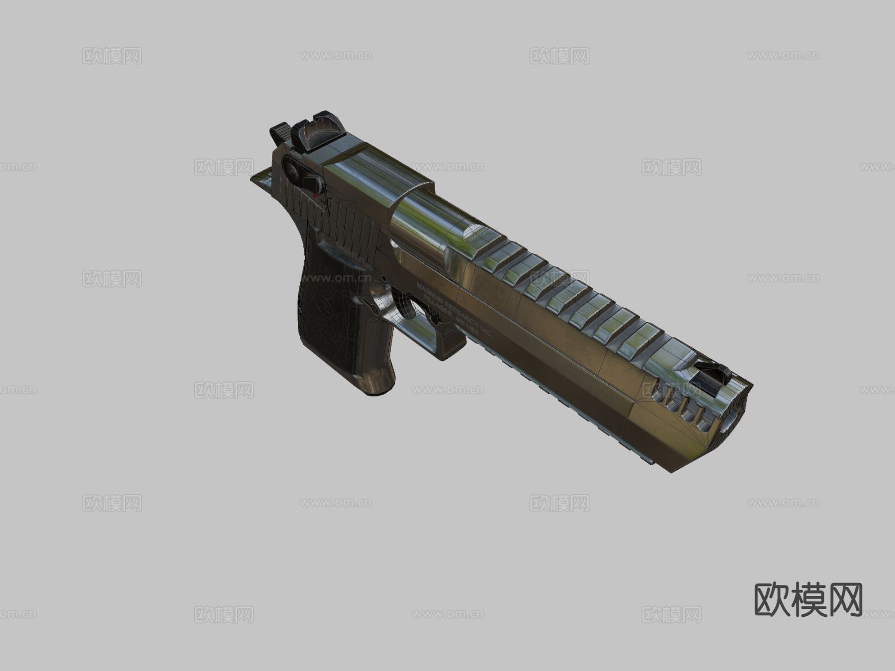 沙漠之鹰手枪 枪支 枪械su模型下载（渲染图1）