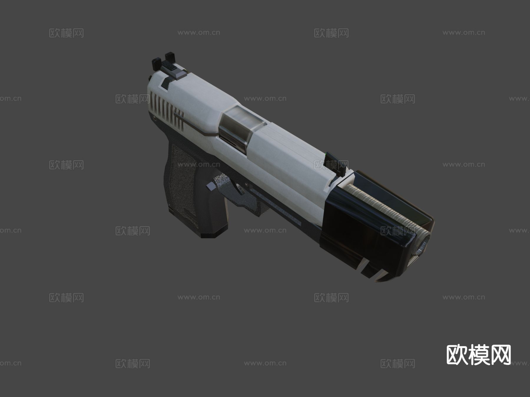 mm手枪su模型下载（渲染图4）