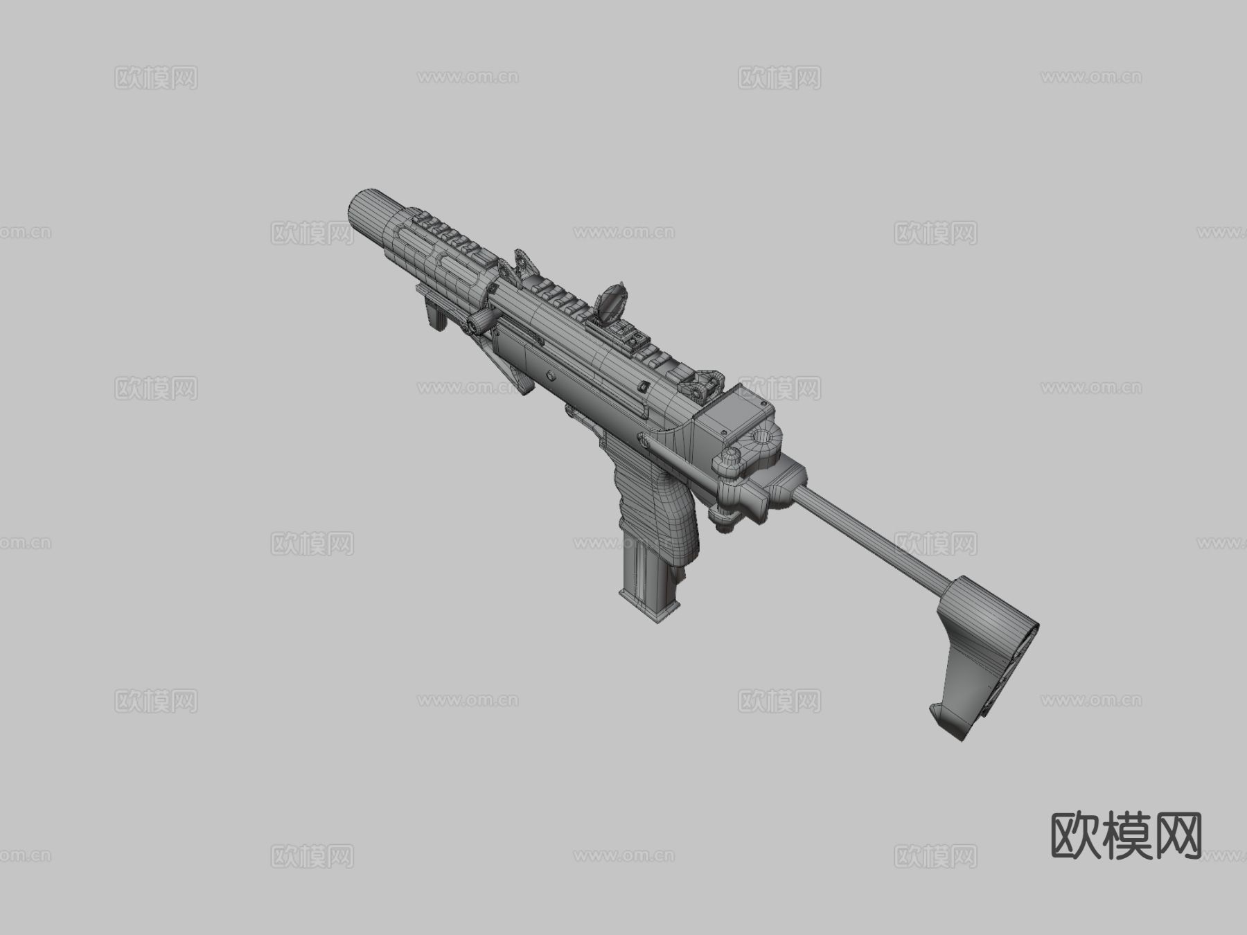 MP930变体冲锋枪su模型下载（渲染图3）