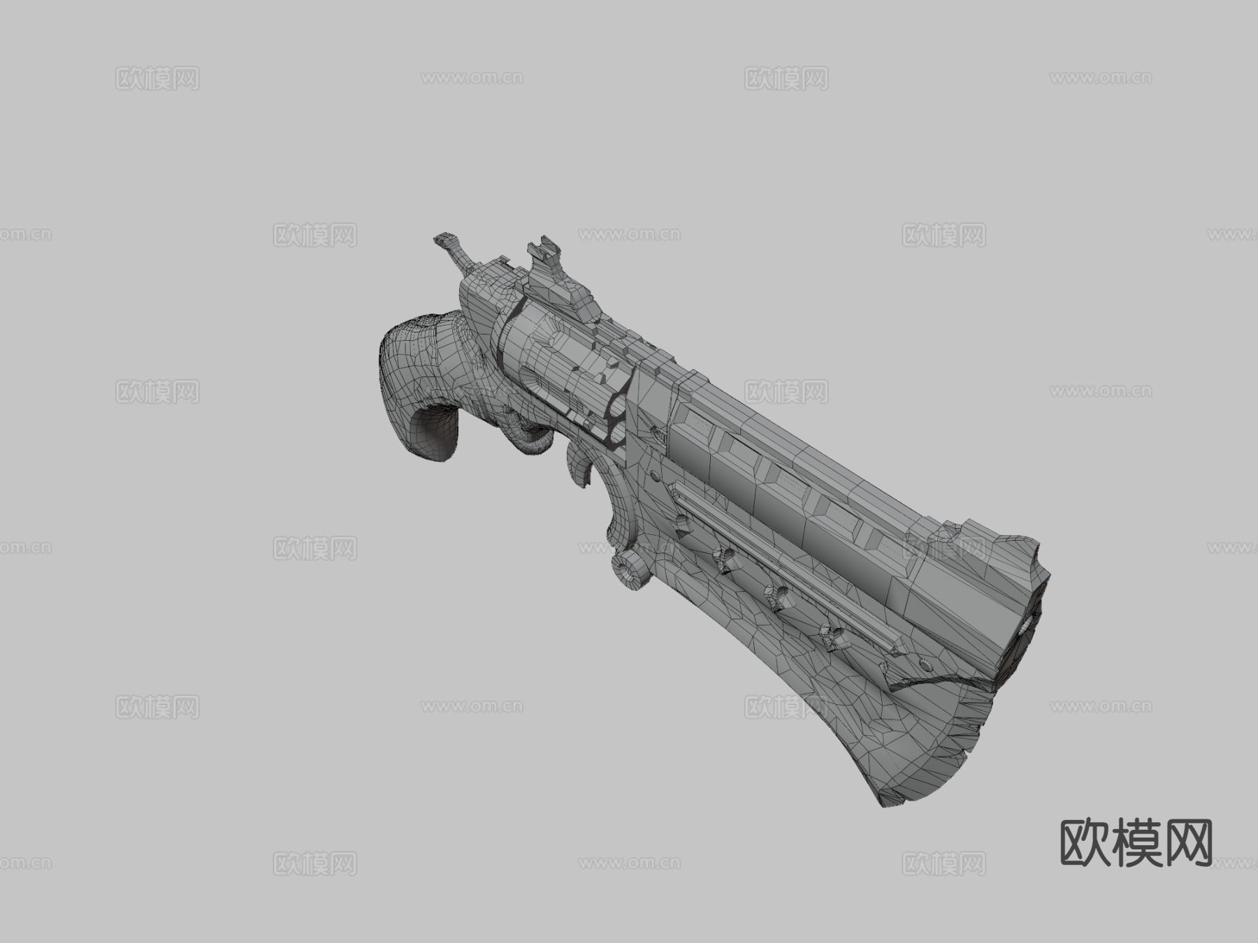 左轮手枪 枪支 枪械su模型下载（渲染图3）