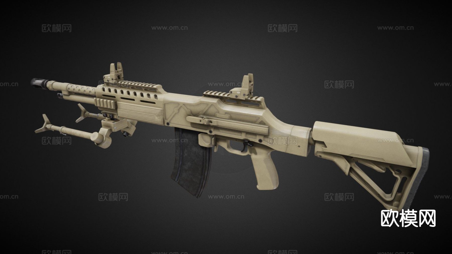 管制武器步枪su模型下载（渲染图2）
