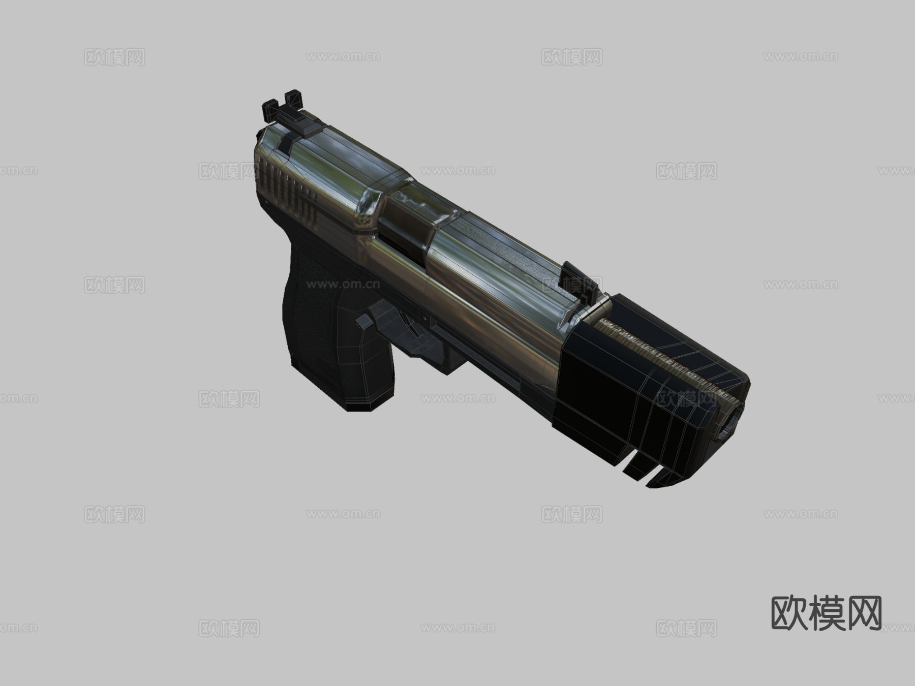 mm手枪su模型下载（渲染图3）