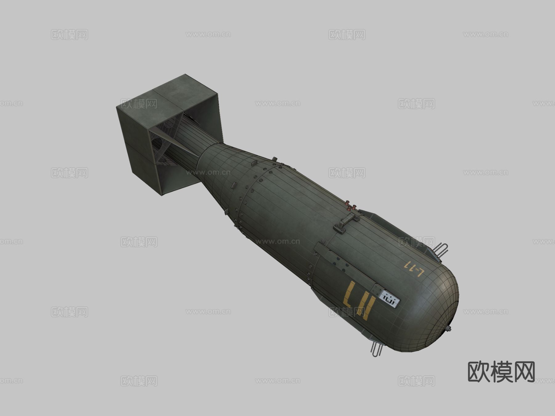 原子弹 武器su模型下载（渲染图1）