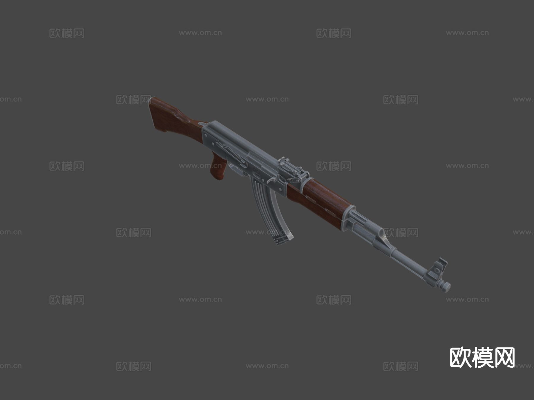 AK-47步枪 枪支 枪械su模型下载（渲染图5）