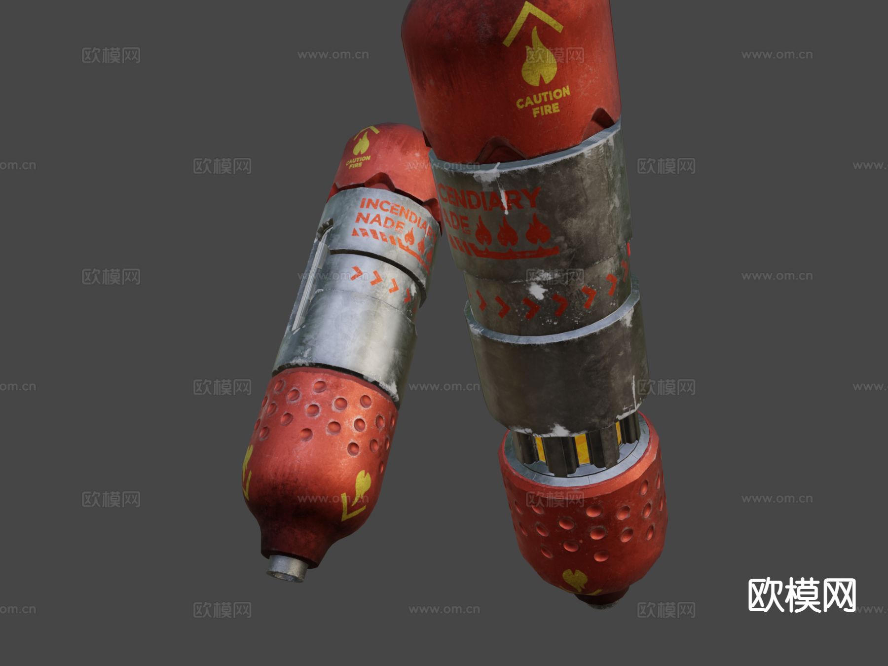 铝热剂手榴弹su模型下载（渲染图7）