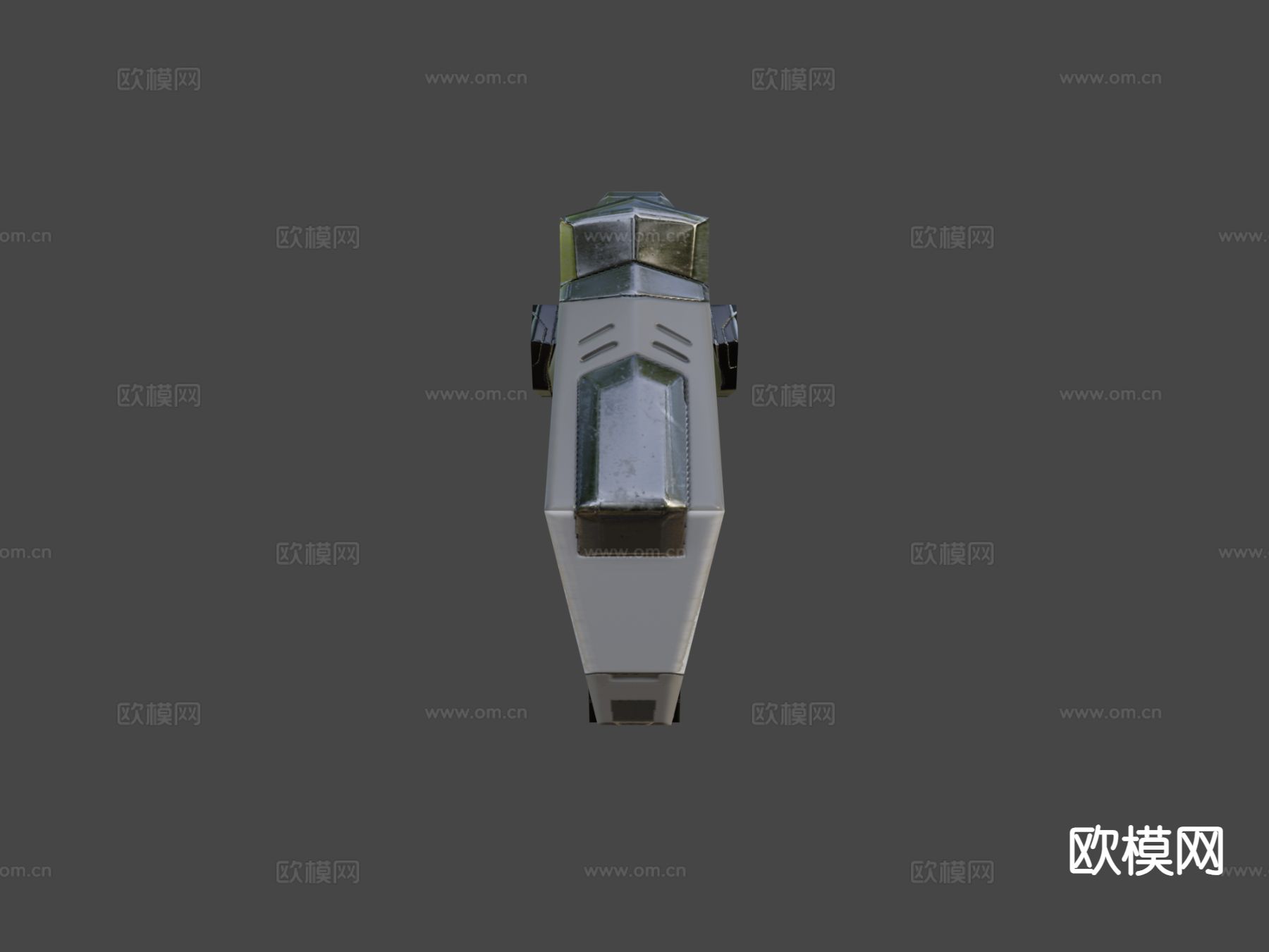 科幻突击枪su模型下载（渲染图5）