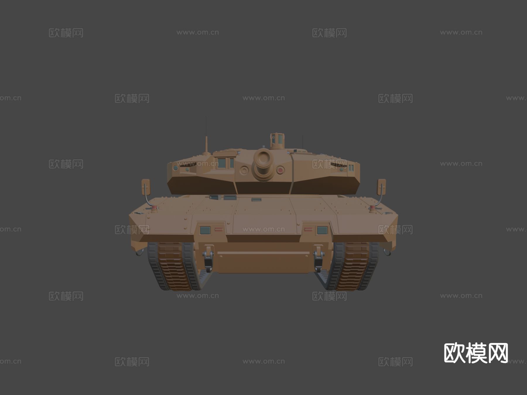 豹2A7坦克su模型下载（渲染图6）