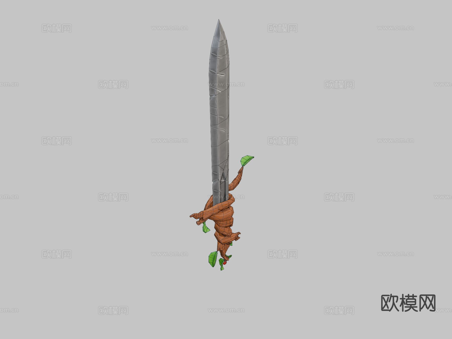 游戏卡通剑su模型下载（渲染图1）