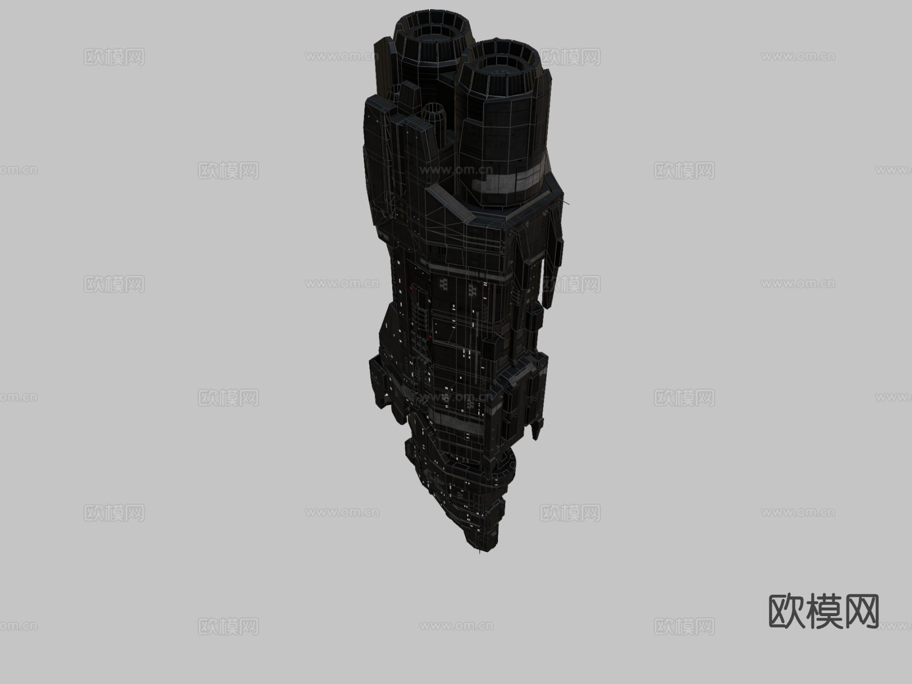 太空重型巡洋舰su模型下载（渲染图1）