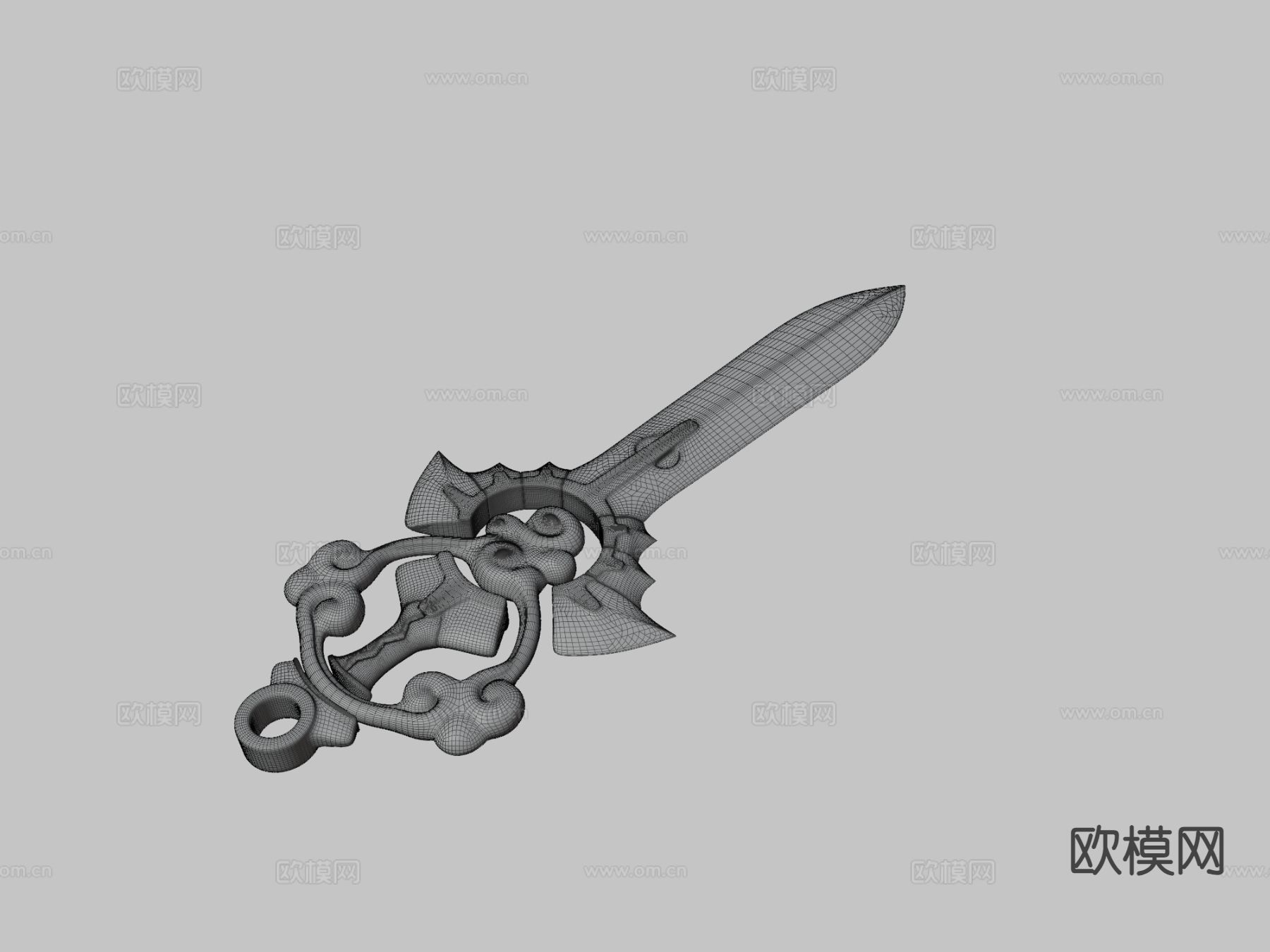 大神之剑su模型下载（渲染图1）