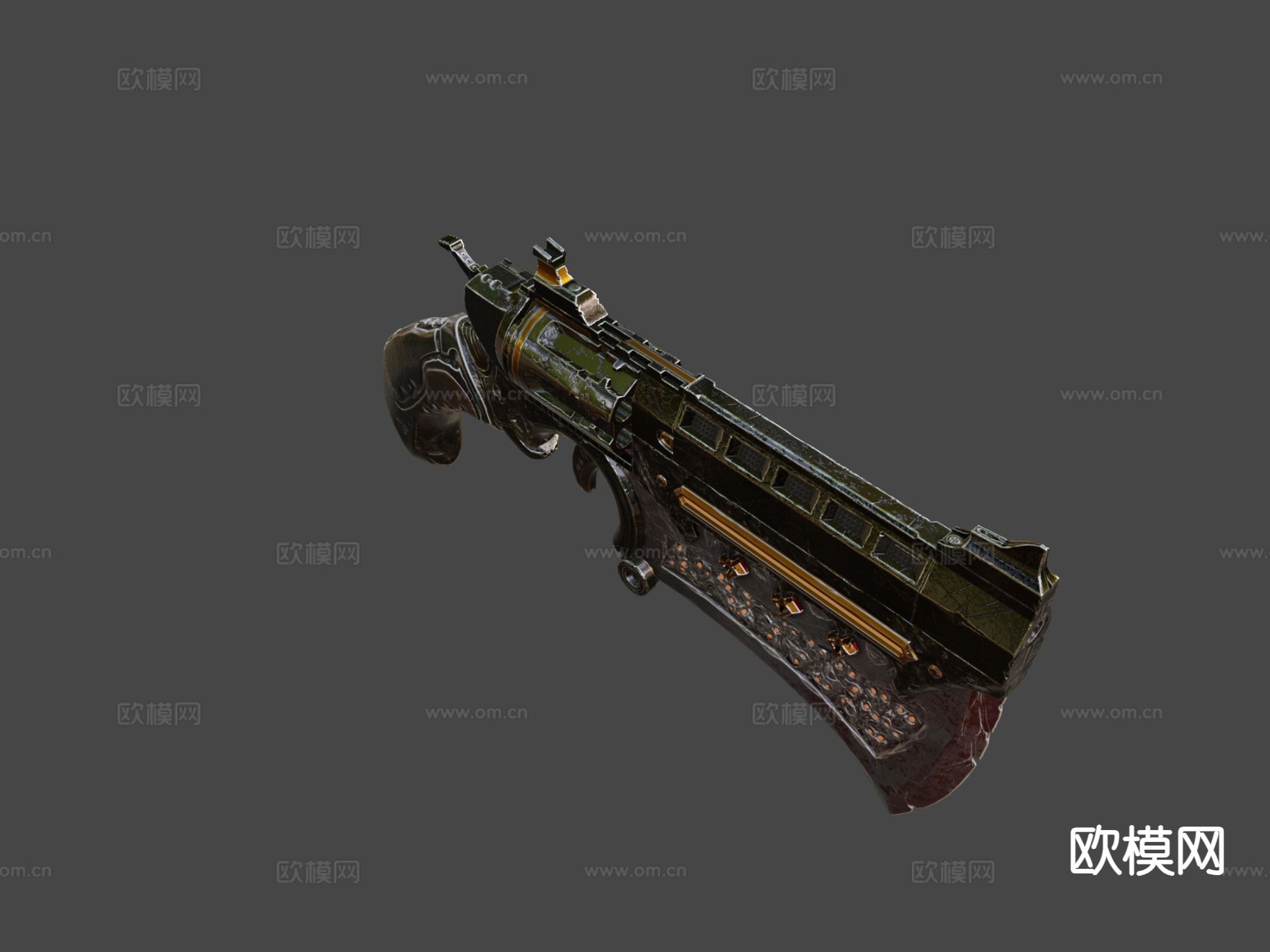 左轮手枪 枪支 枪械su模型下载（渲染图6）