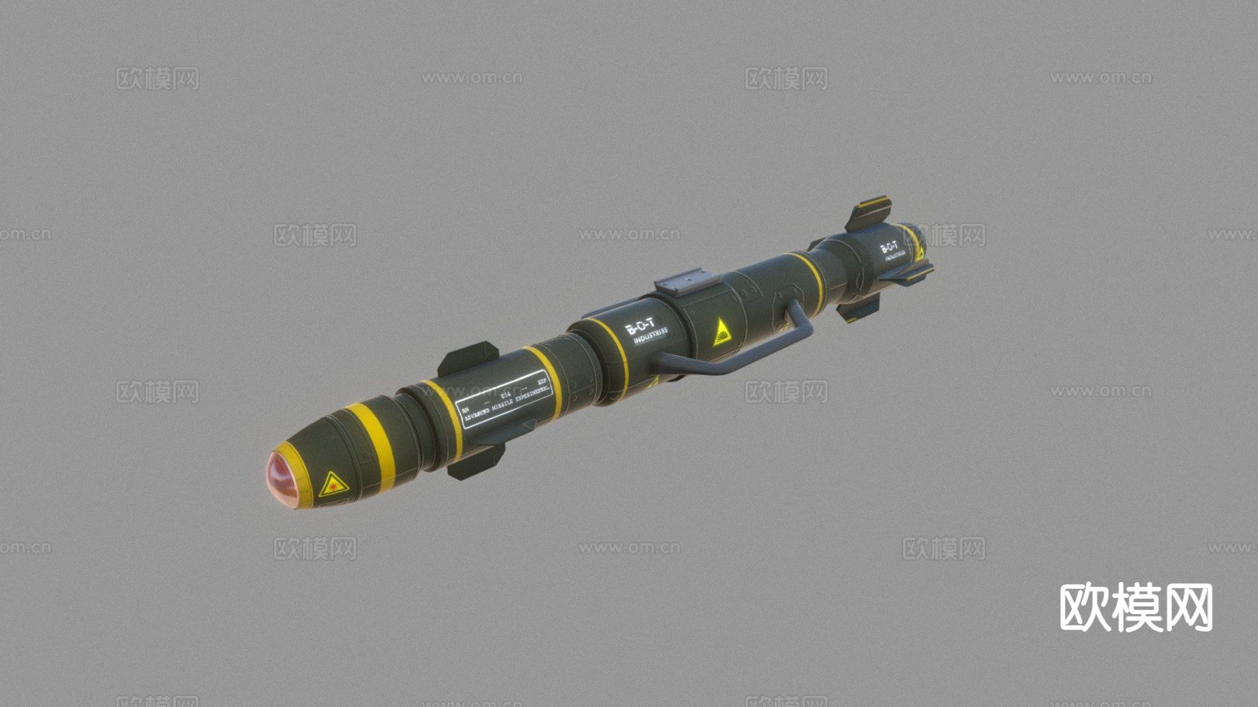 先进导弹 鱼雷 武器su模型下载（渲染图2）