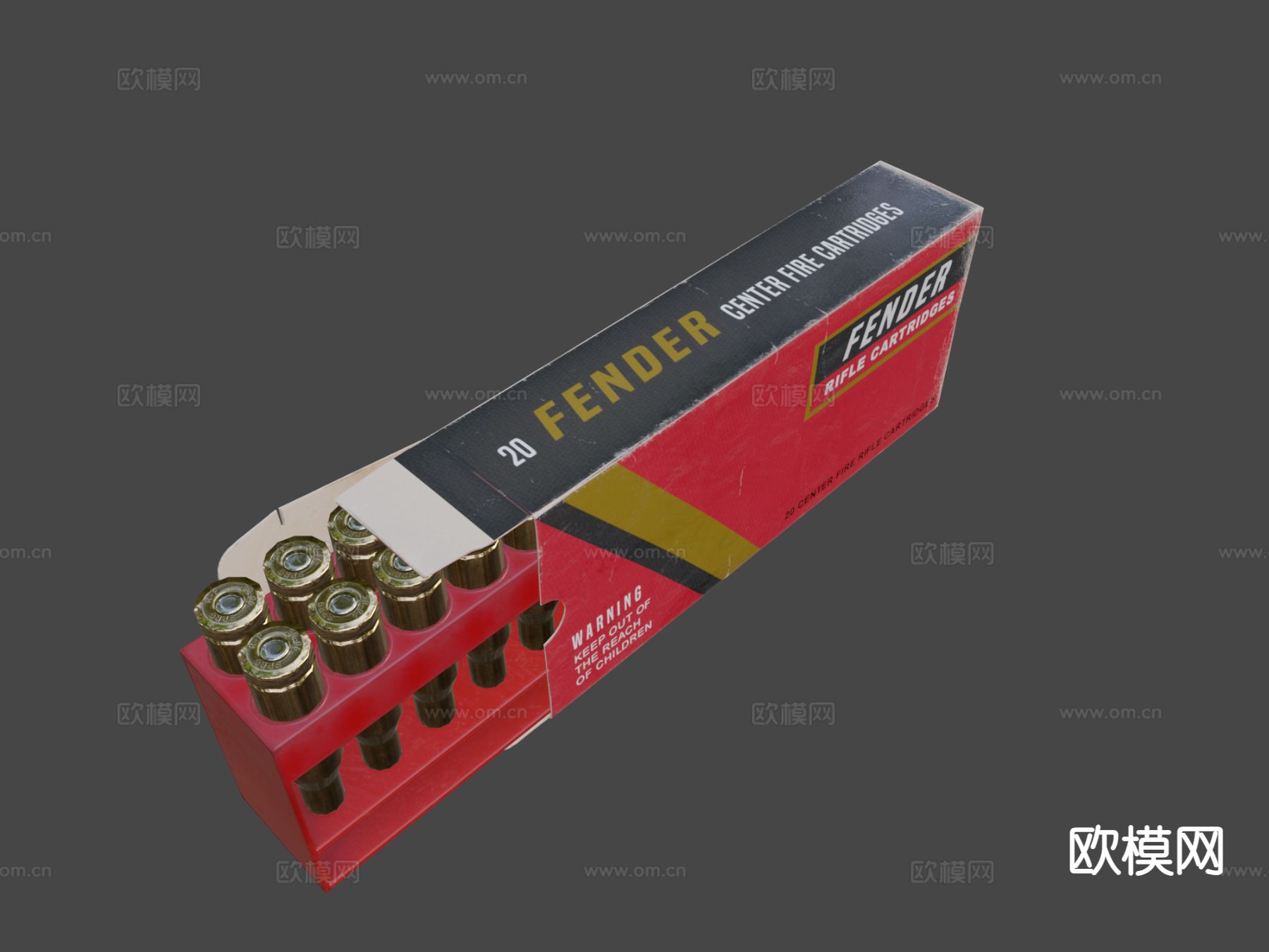 步枪子弹(弹药)su模型下载（渲染图5）