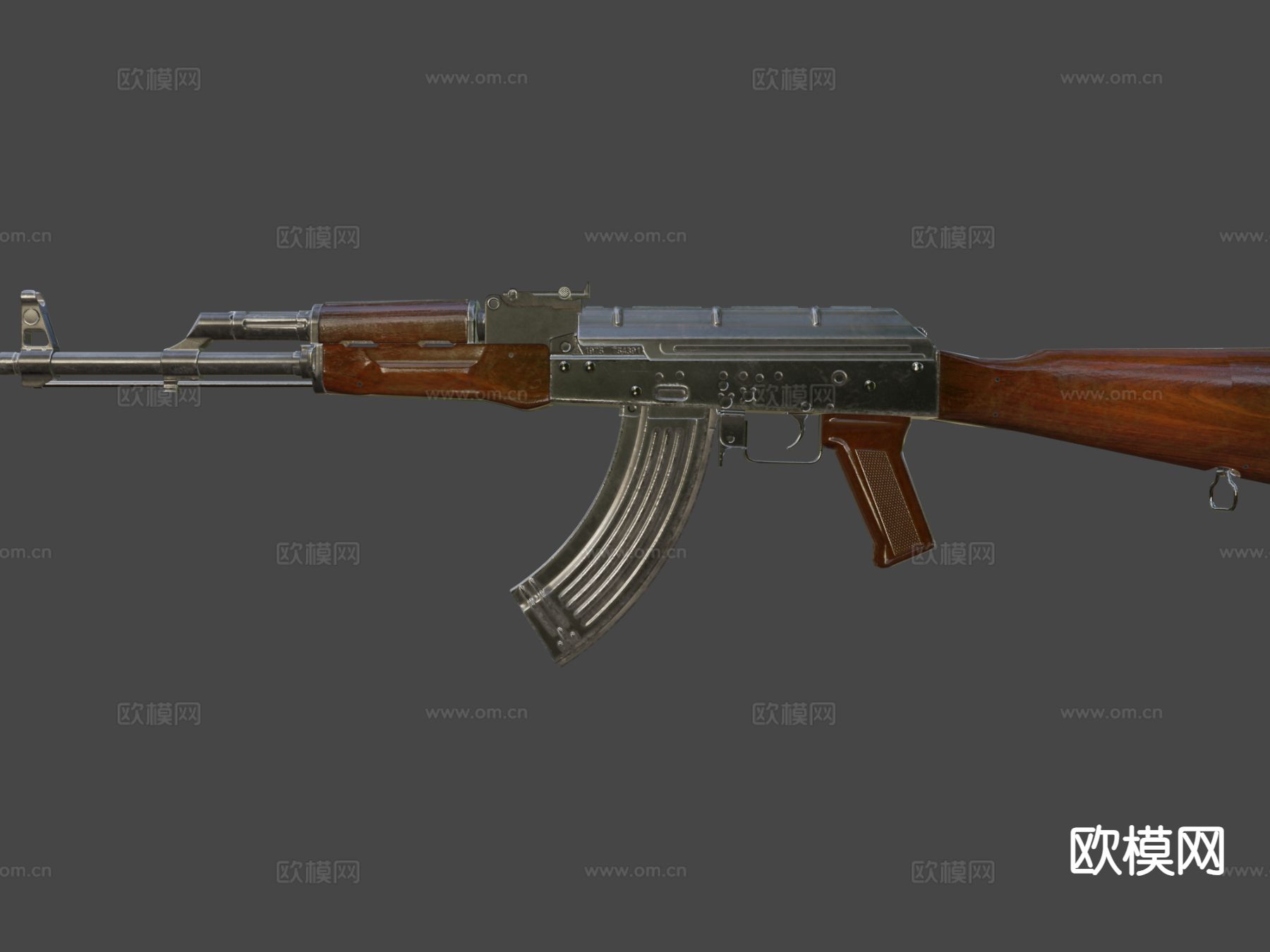 AK-47步枪 枪支 枪械su模型下载（渲染图5）